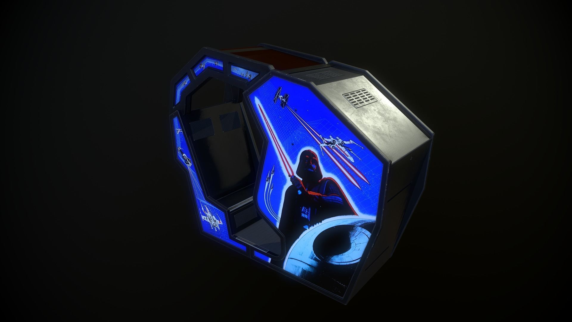 Atari Starwars 1983 Arcade Machine Low-poly 3D model_5