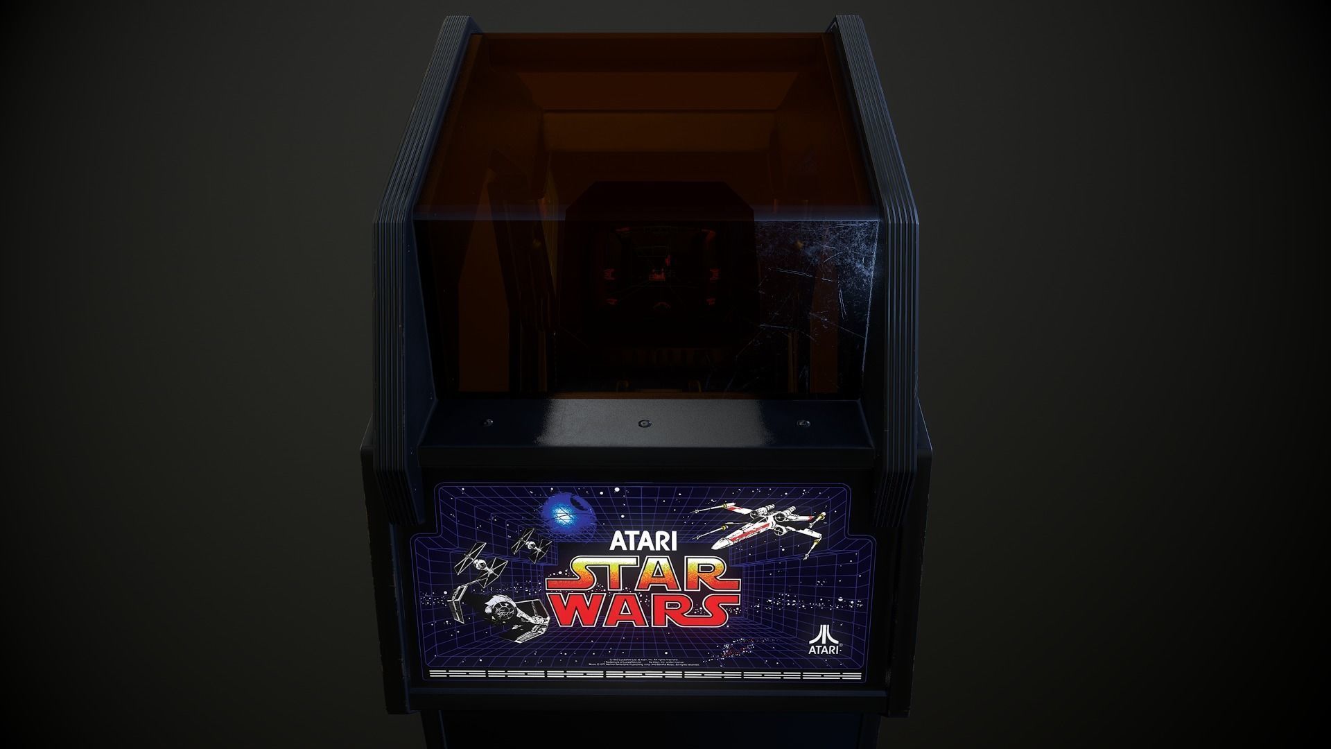 Atari Starwars 1983 Arcade Machine Low-poly 3D model_7