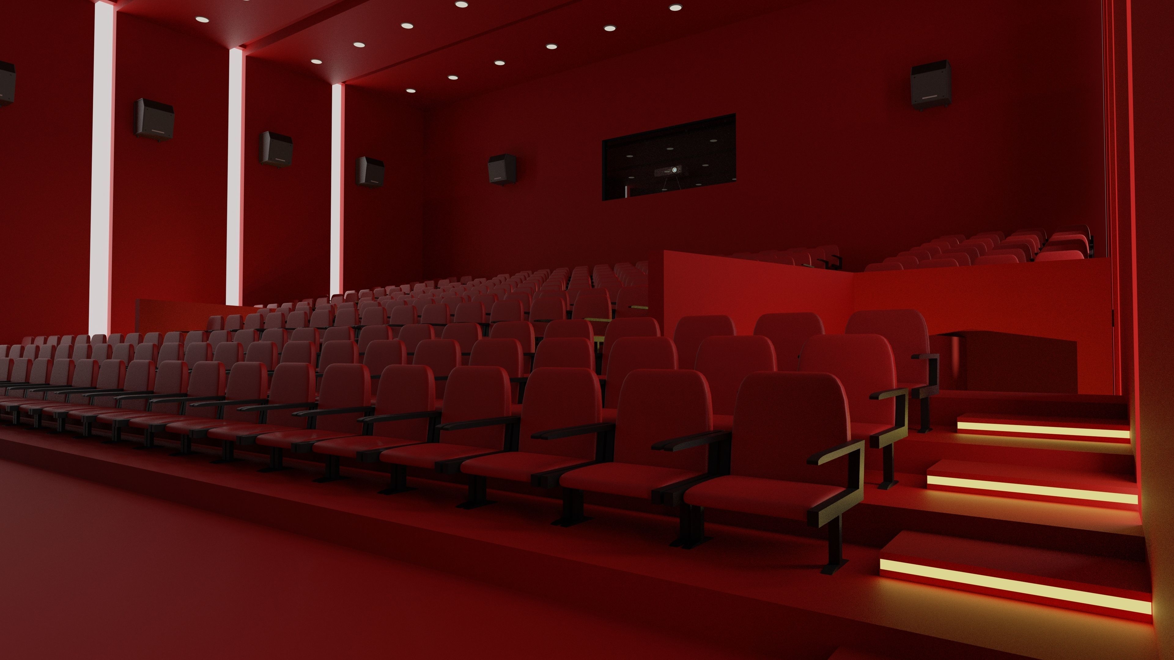 2 Movie Theater 3D Model Collection_8