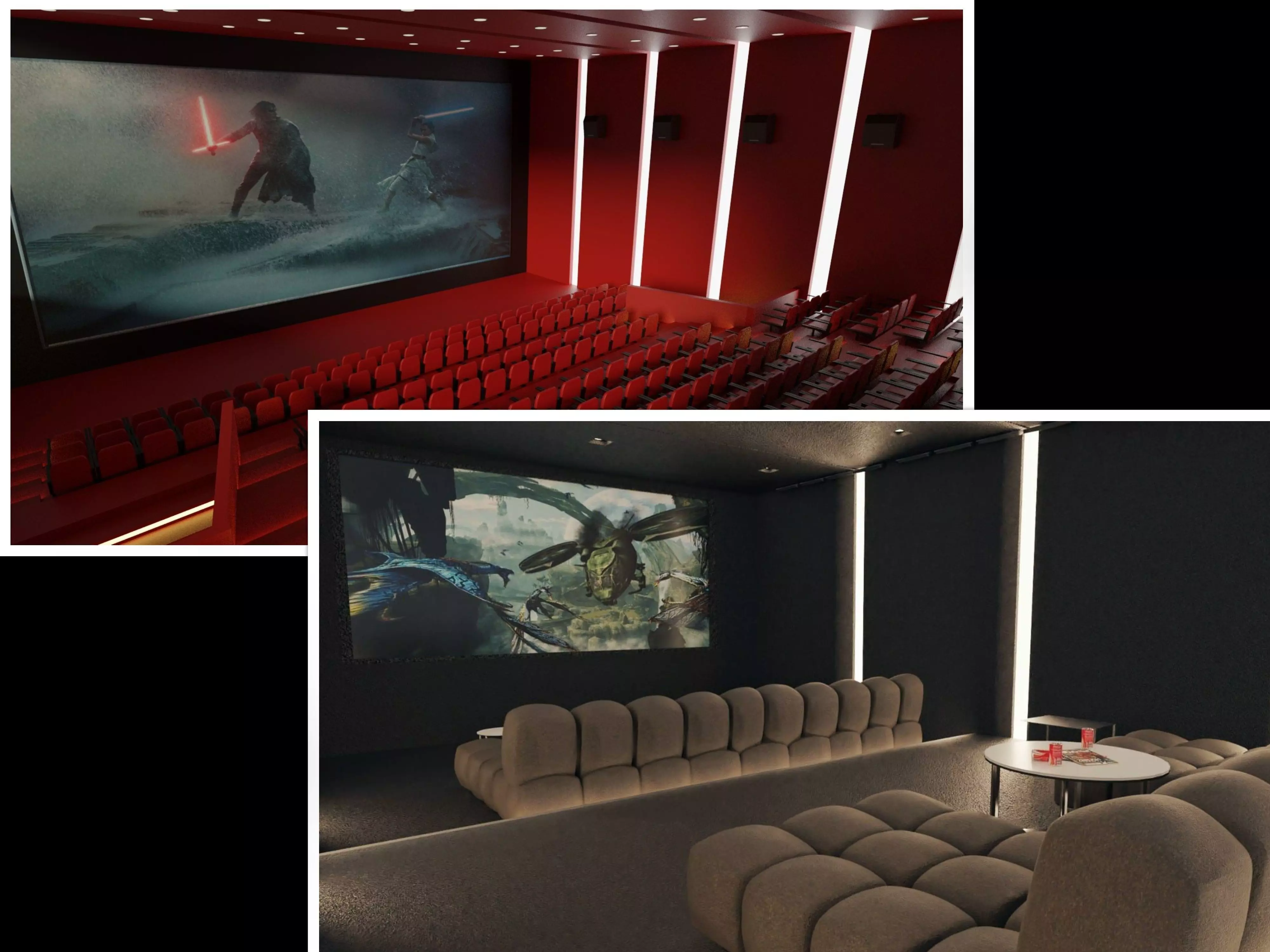 2 Movie Theater 3D Model Collection_0