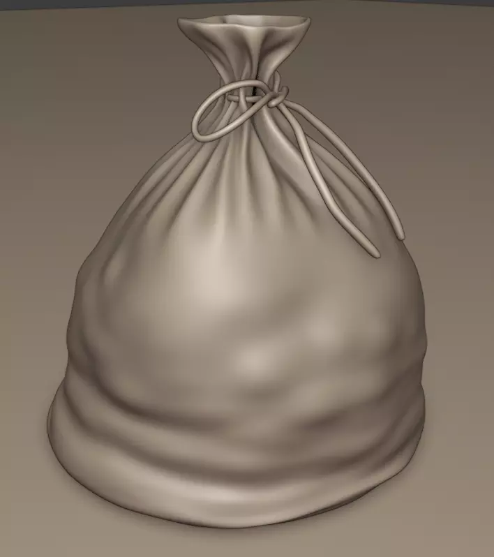 Stuffed Medieval Bag 3D model