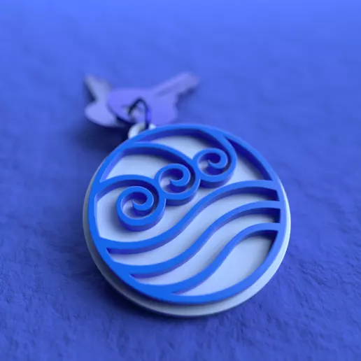 ATLA Water Tribe Keychain 3D print model_0