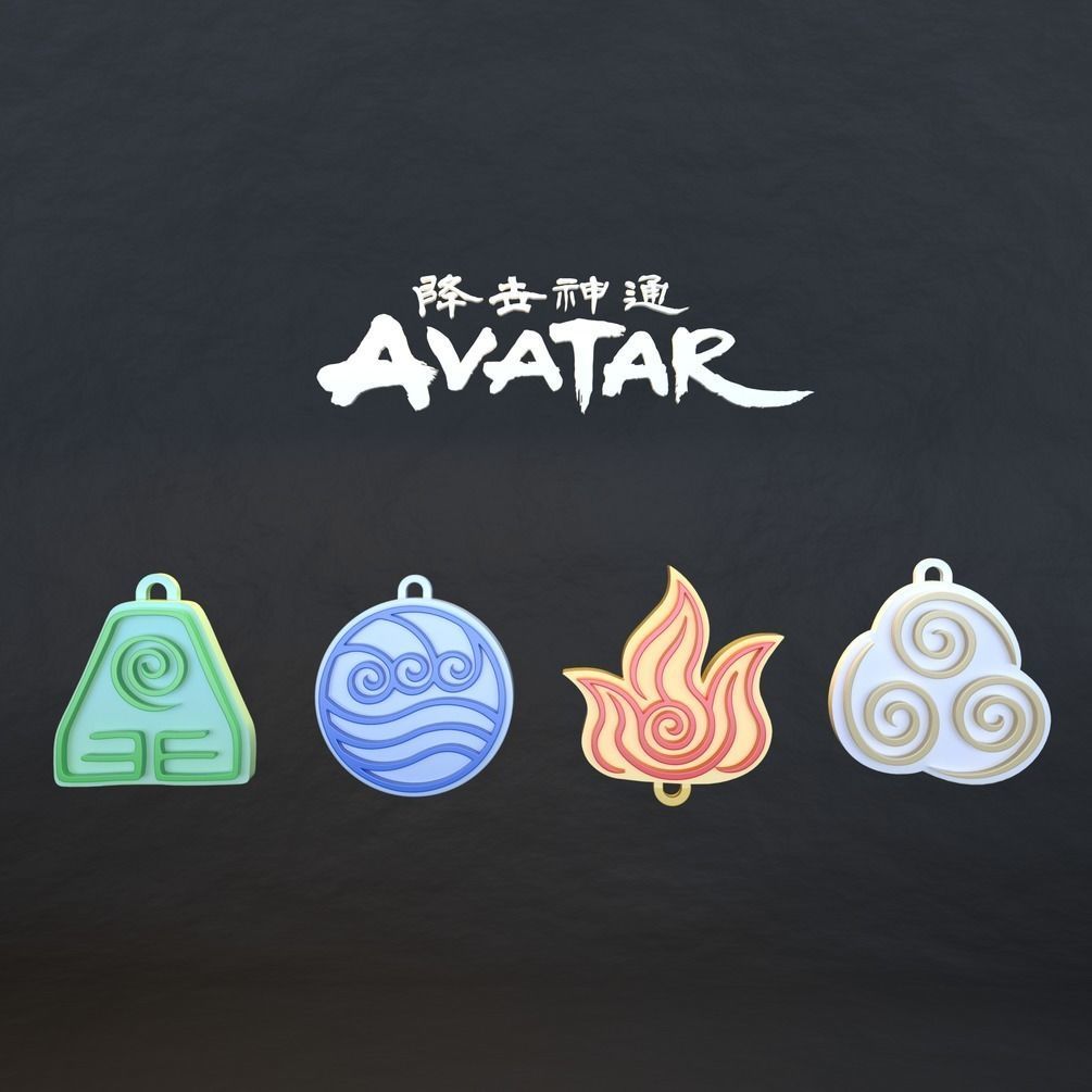 ATLA Water Tribe Keychain 3D print model_1