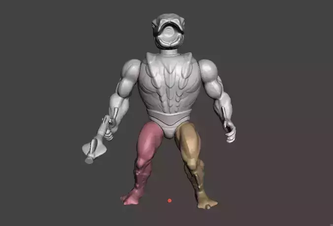 Kobran Khan Motu Style Vintage Action Figure Complete 3D print model