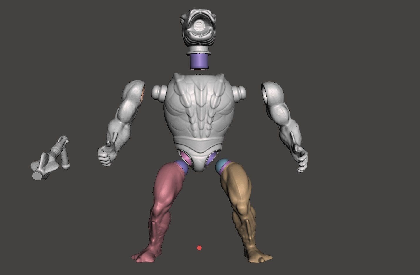 Kobran Khan Motu Style Vintage Action Figure Complete 3D print model_5