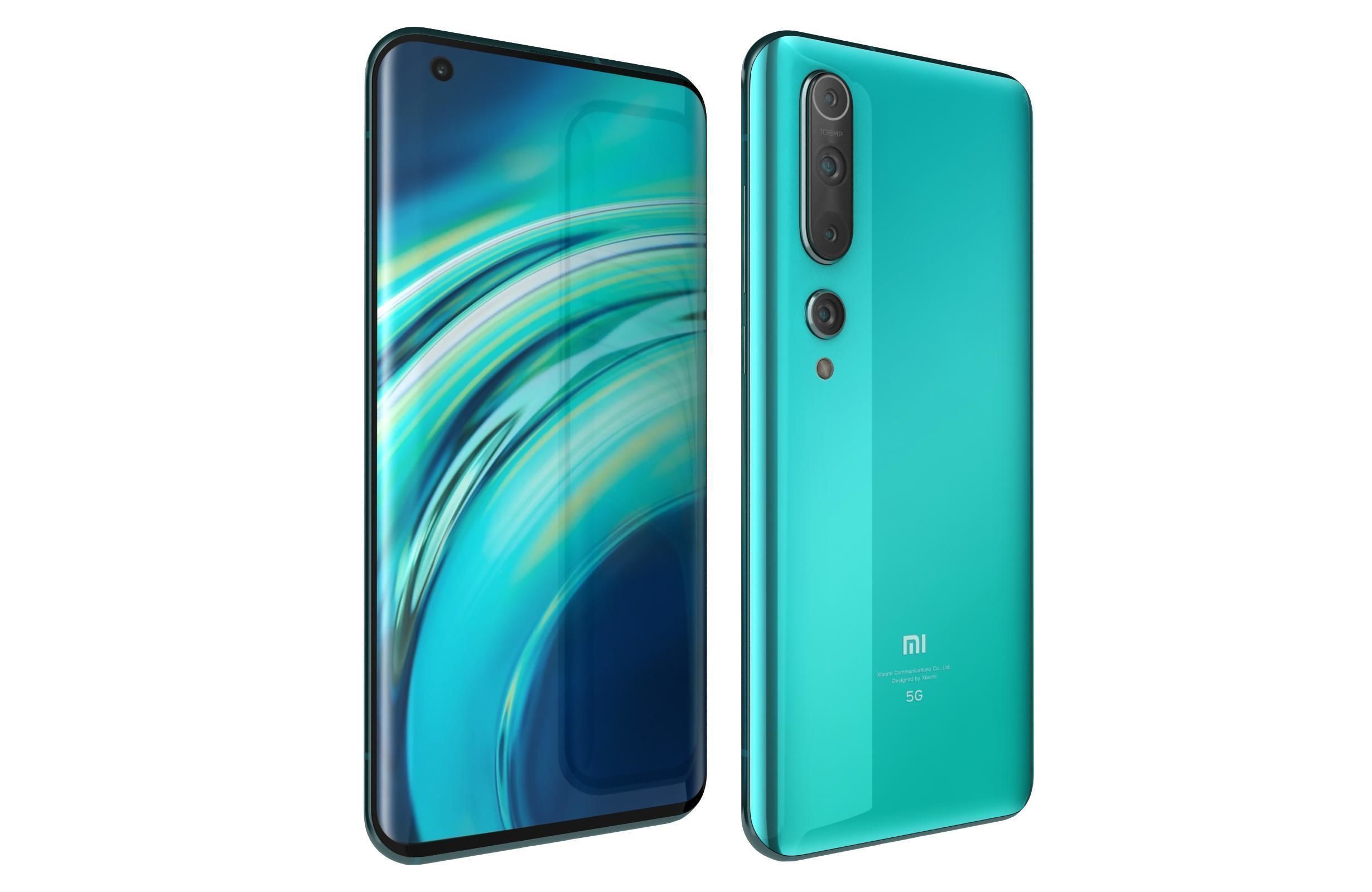 Xiaomi Mi 10 Coral Green 3D model_6