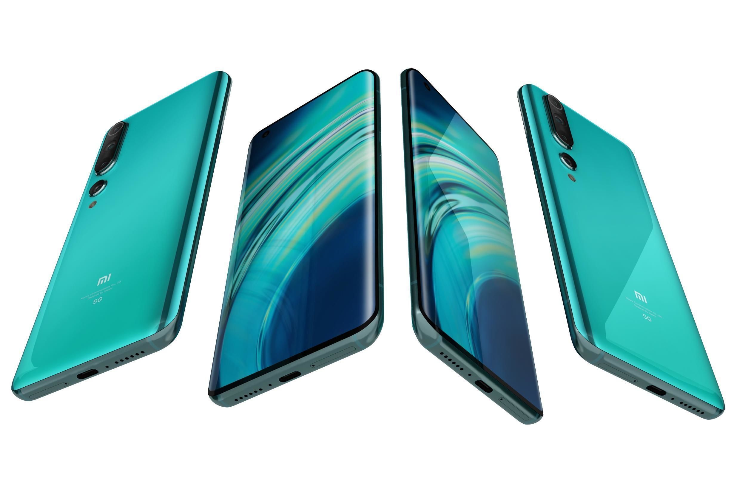 Xiaomi Mi 10 Coral Green 3D model_5