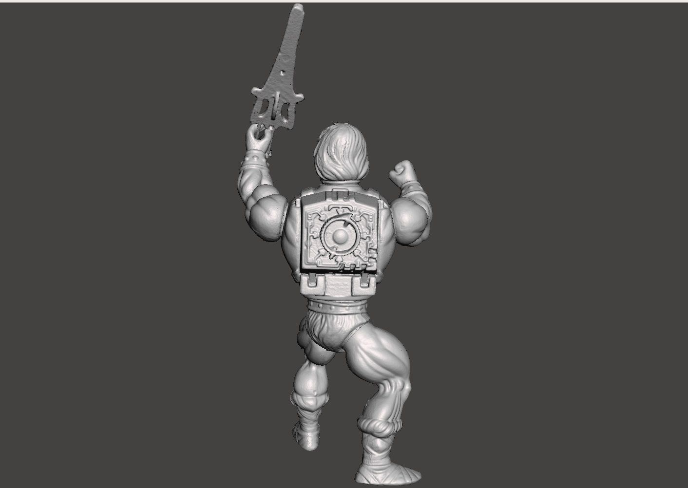 He Man Power Punch Motu Style Vintage Action Figure 3D print model_3