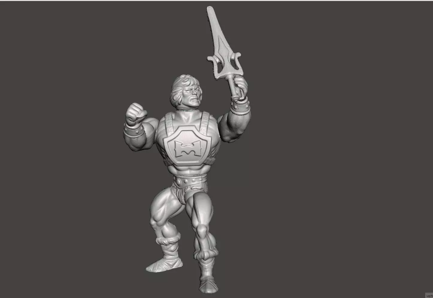 He Man Power Punch Motu Style Vintage Action Figure 3D print model_0