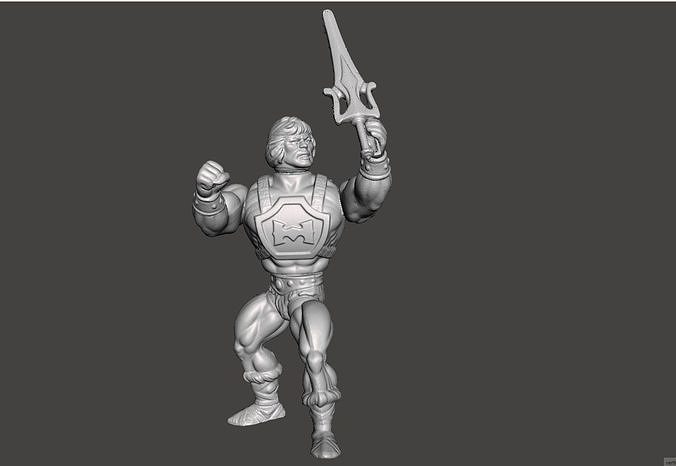 He Man Power Punch Motu Style Vintage Action Figure 3D print model