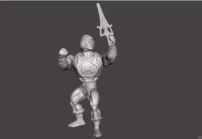 He Man Power Punch Motu Style Vintage Action Figure 3D print model