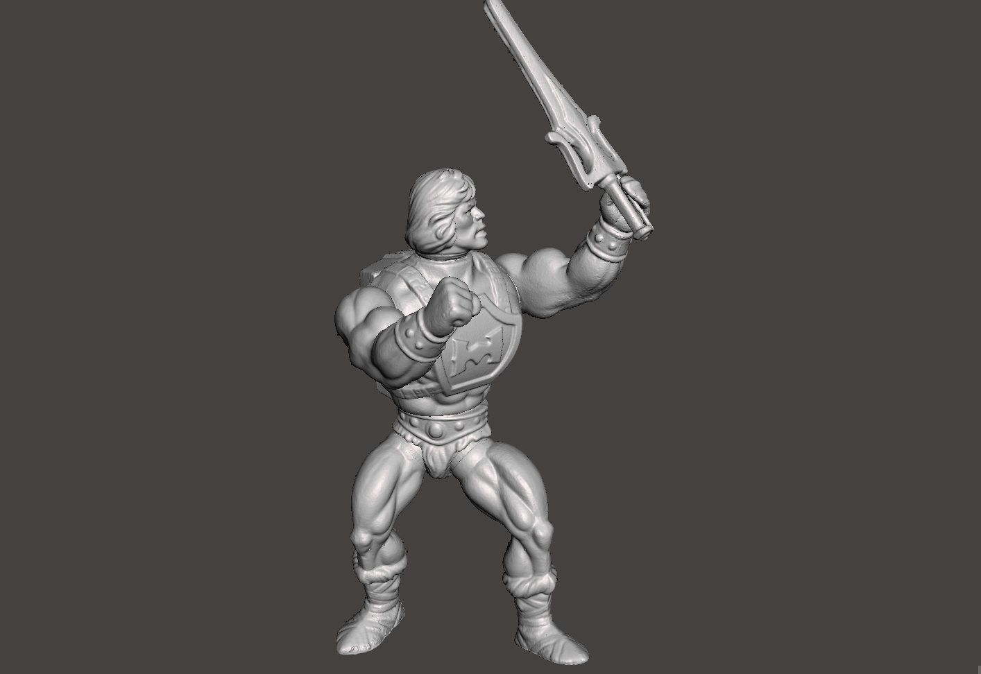 He Man Power Punch Motu Style Vintage Action Figure 3D print model_5