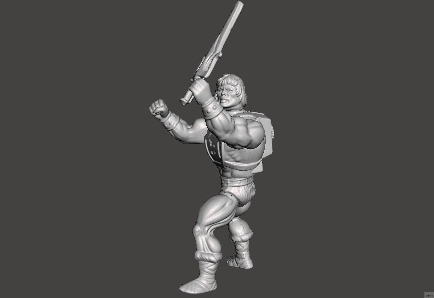 He Man Power Punch Motu Style Vintage Action Figure 3D print model_1