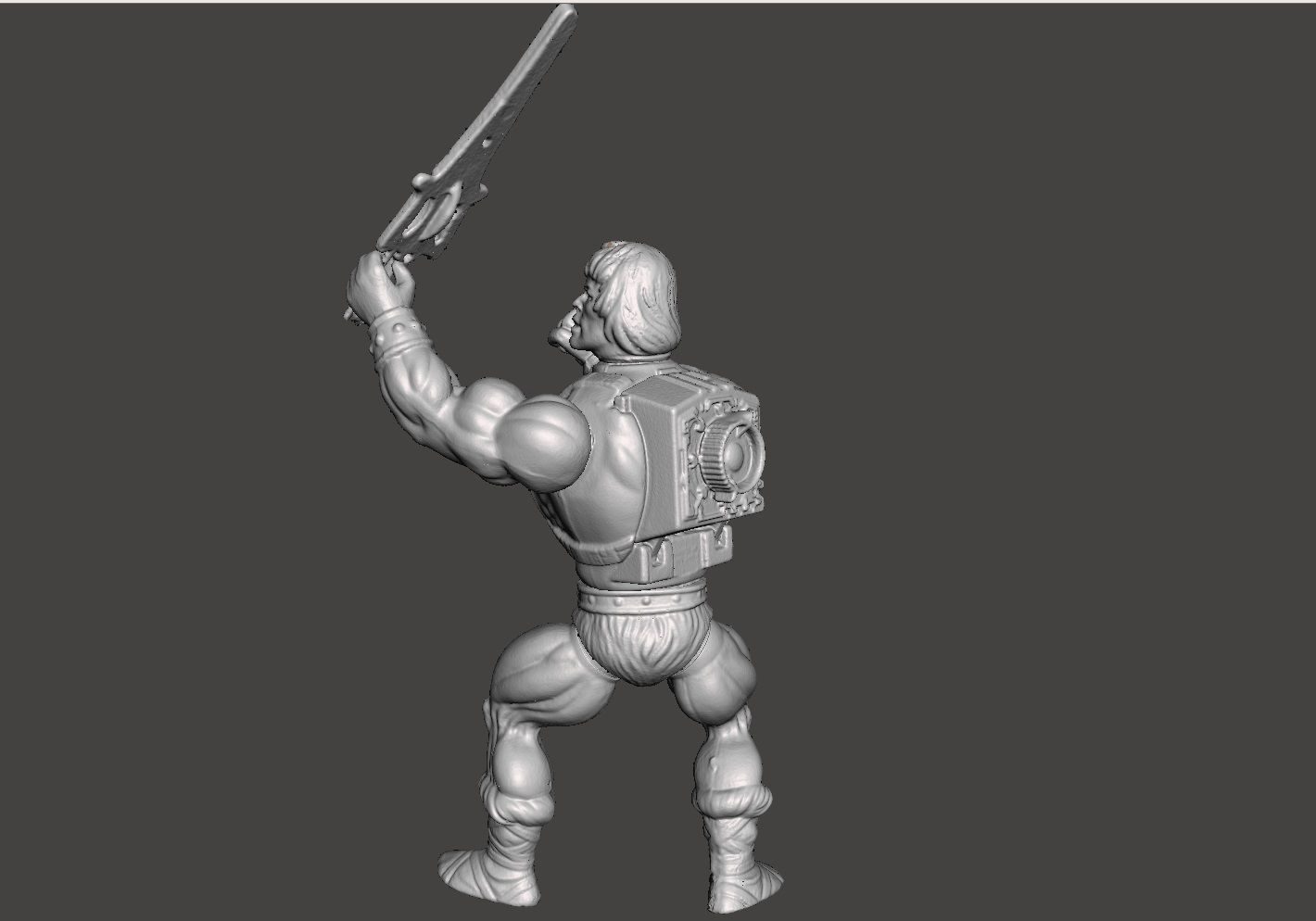 He Man Power Punch Motu Style Vintage Action Figure 3D print model_2