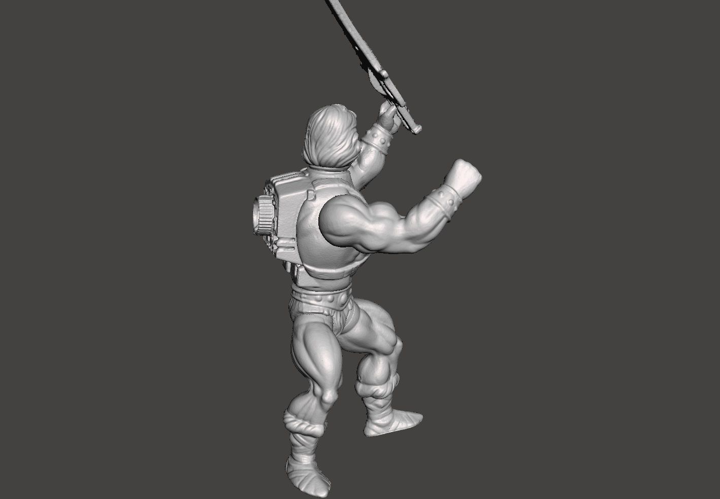 He Man Power Punch Motu Style Vintage Action Figure 3D print model_4