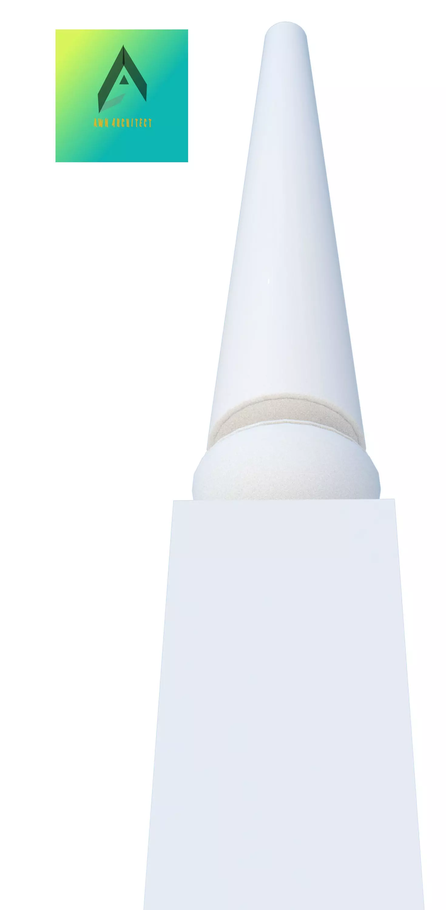Baluster Model 3 cone with logo 3D print model_0