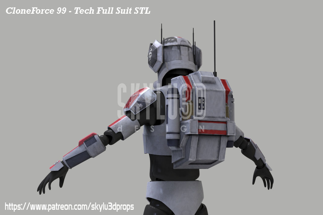 Clone Force 99 Tech Full Armor 3D print ready STL 3D print model_2