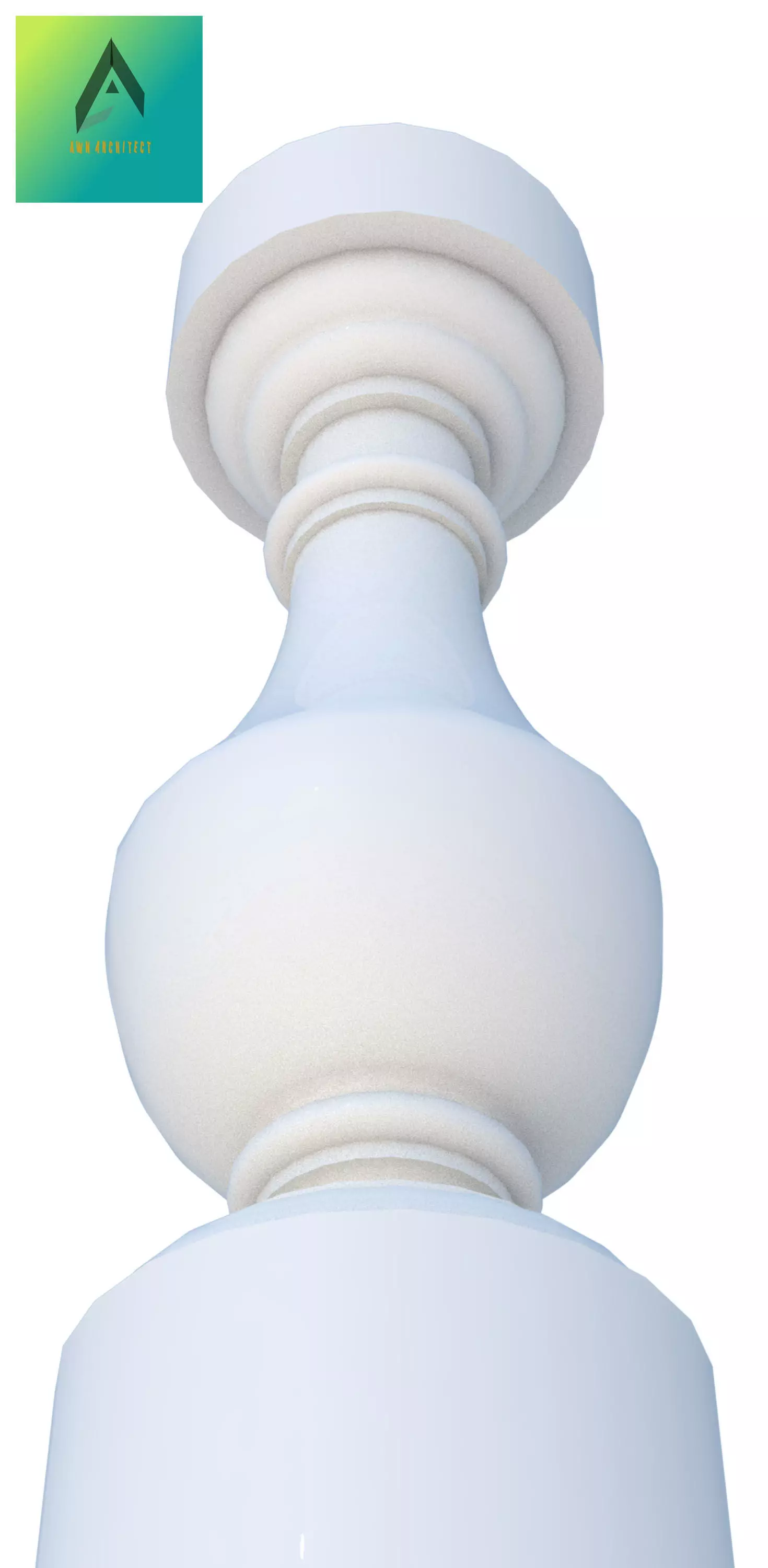 Baluster Model 4 pedestal 3D print model_0