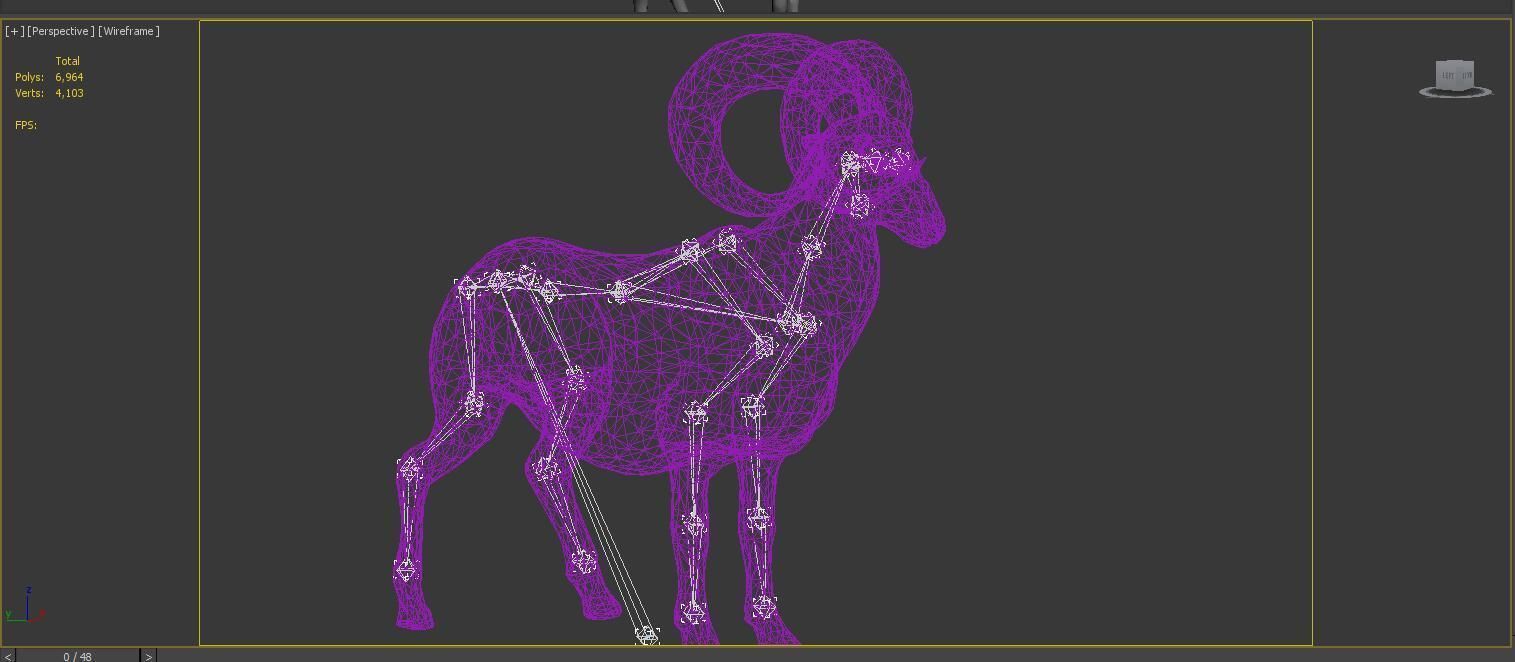 rigged goat ram sheep  Low-poly 3D model_14