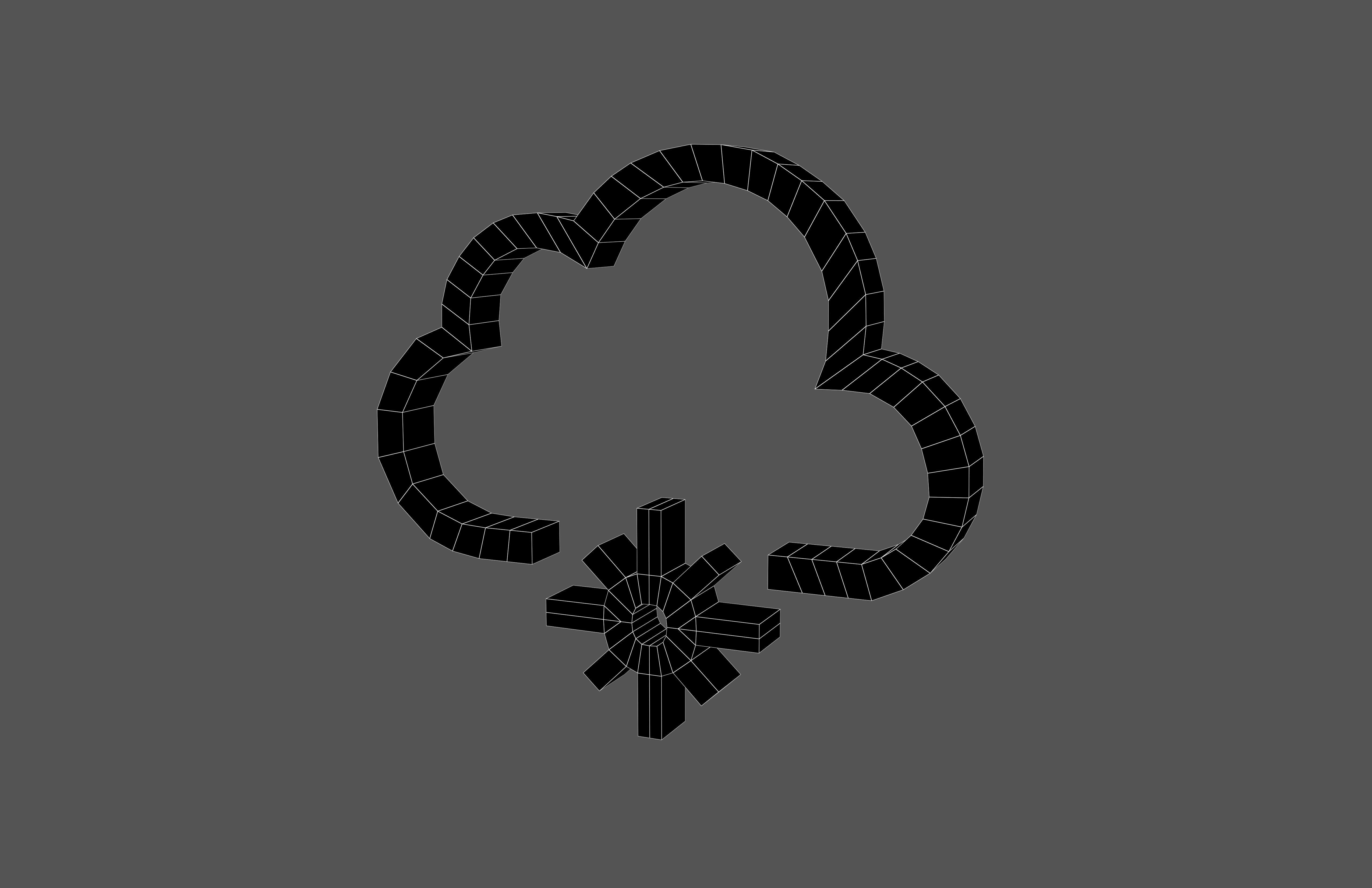 Weather Symbol v12 004 Low-poly 3D model_6