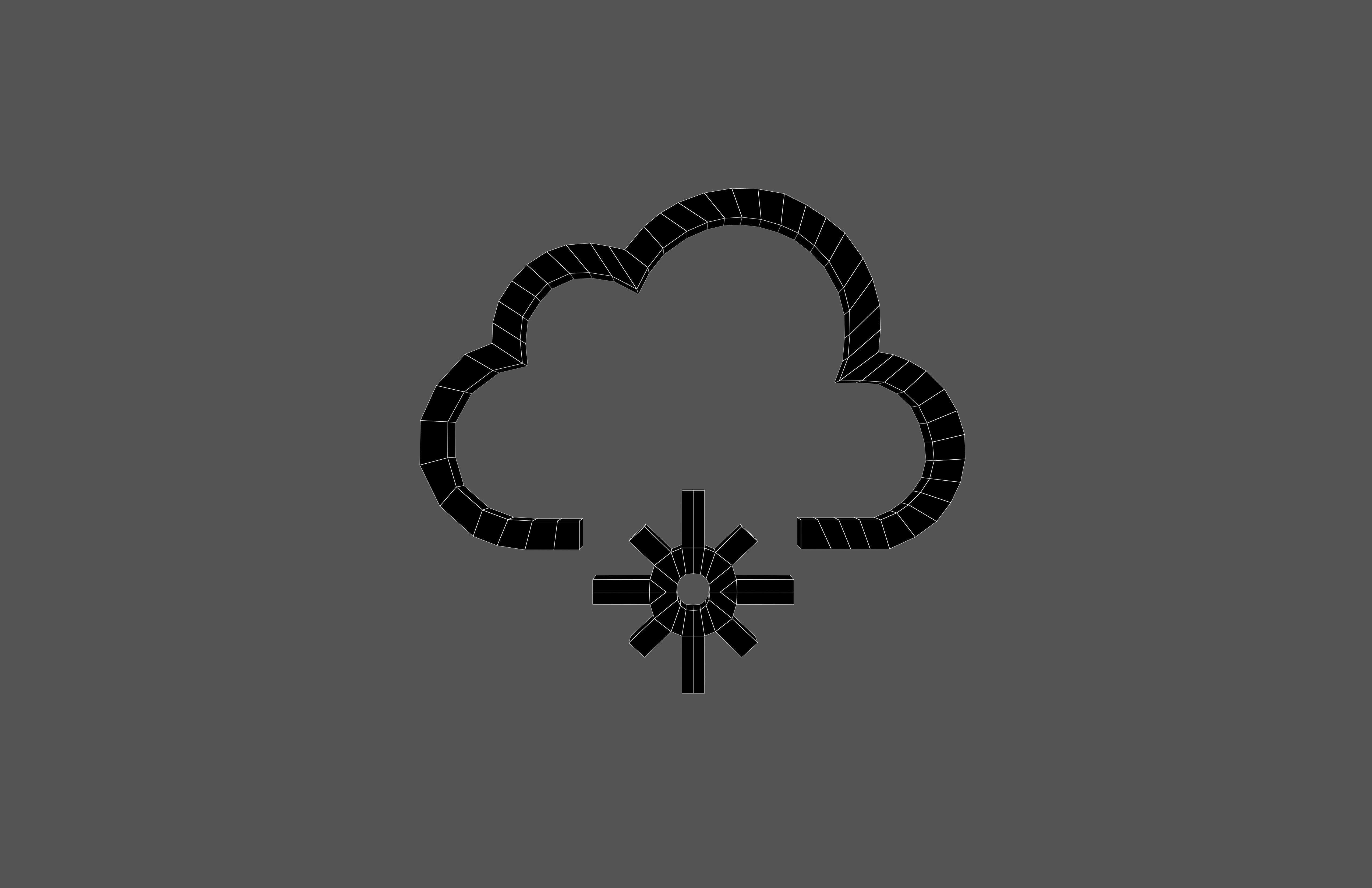 Weather Symbol v12 004 Low-poly 3D model_5