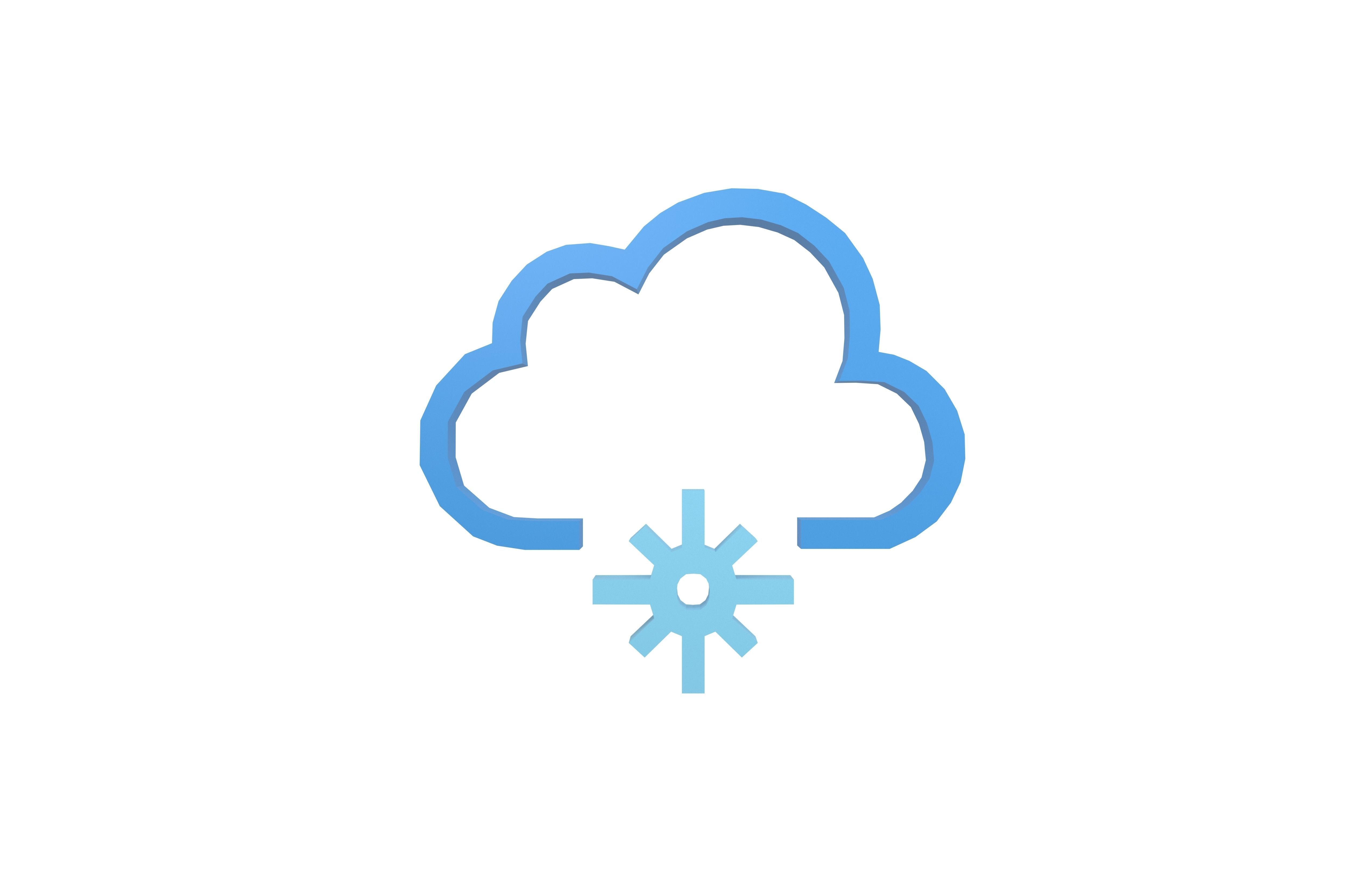 Weather Symbol v12 004 Low-poly 3D model_1