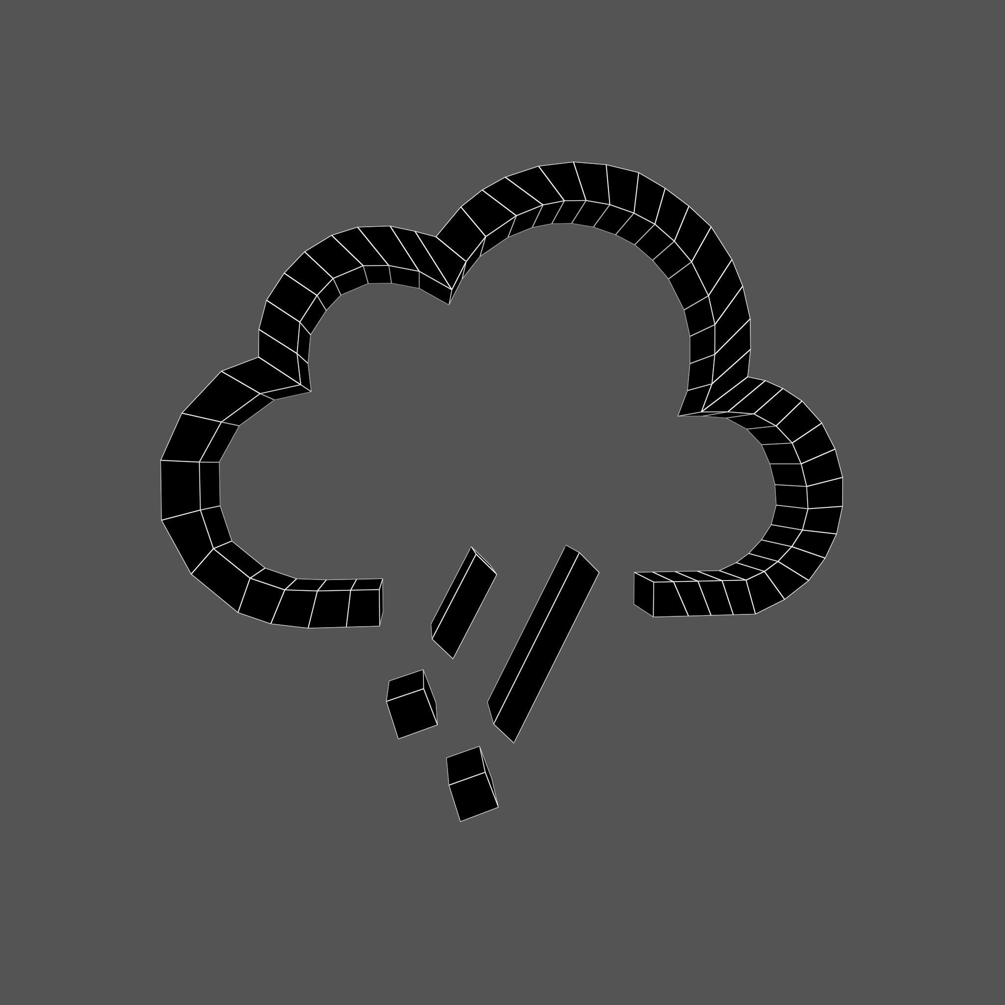 Weather Symbol v13 001 Low-poly 3D model_4