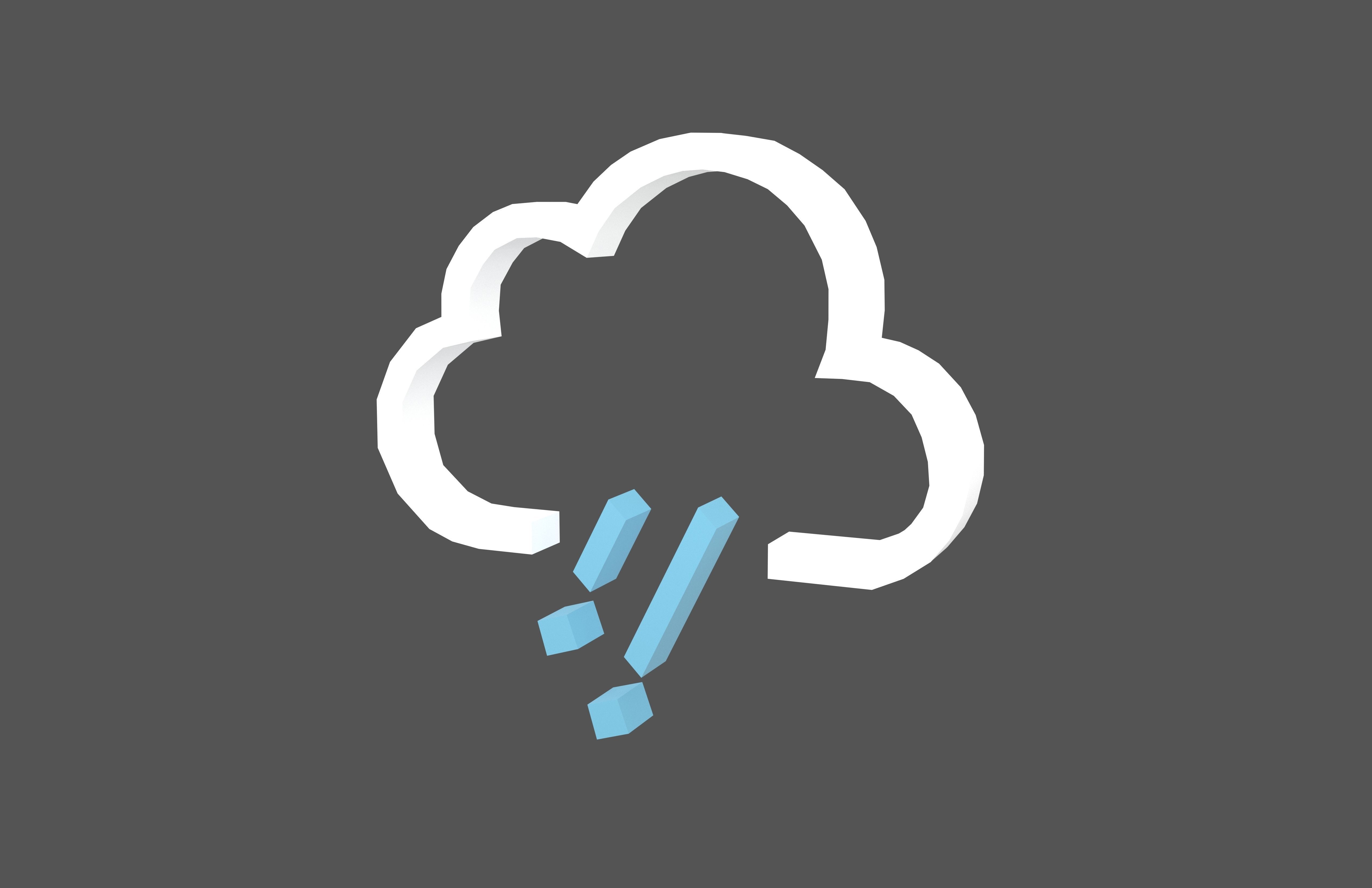 Weather Symbol v13 001 Low-poly 3D model_2