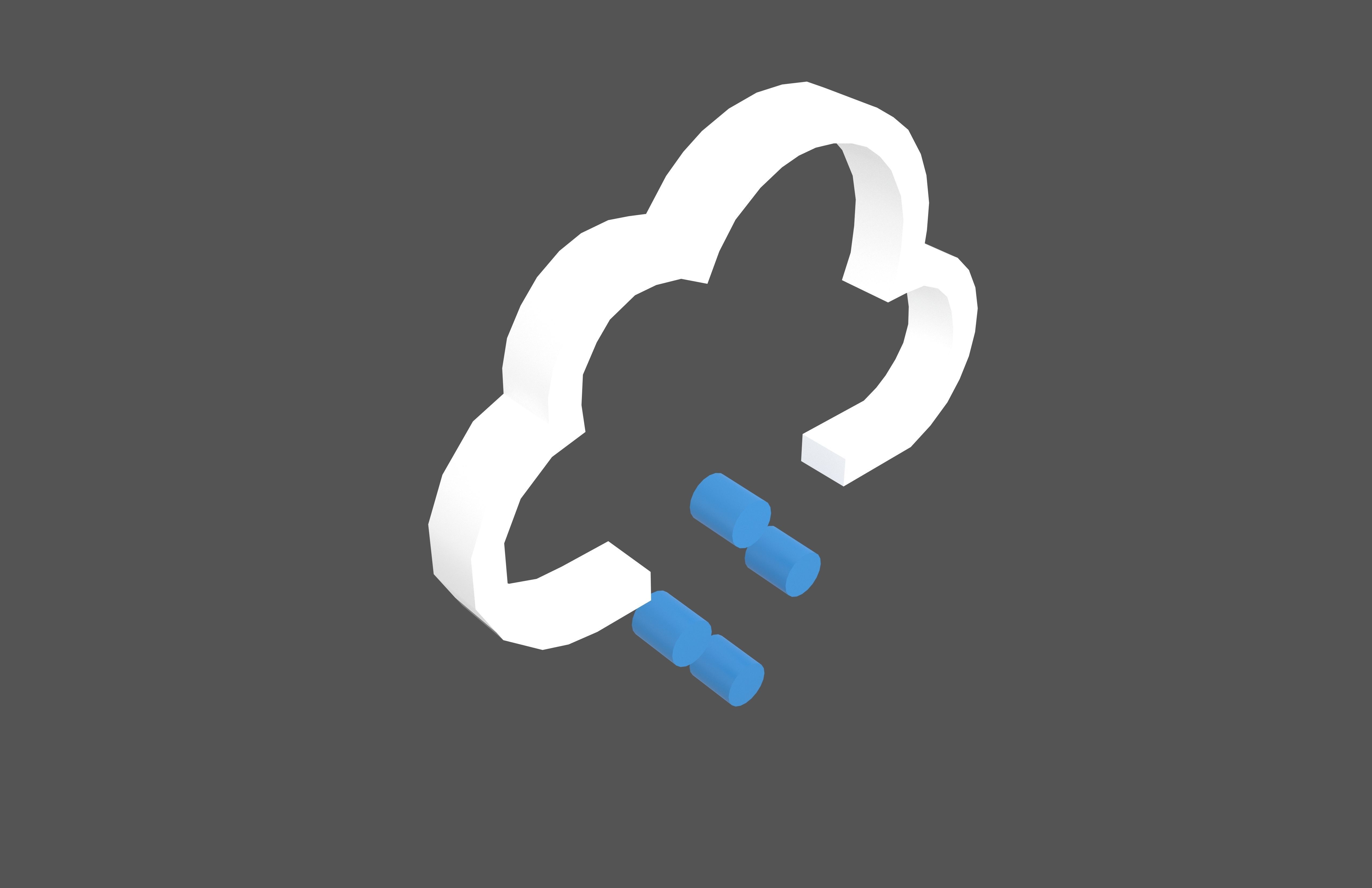 Weather Symbol v14 002 Low-poly 3D model_3