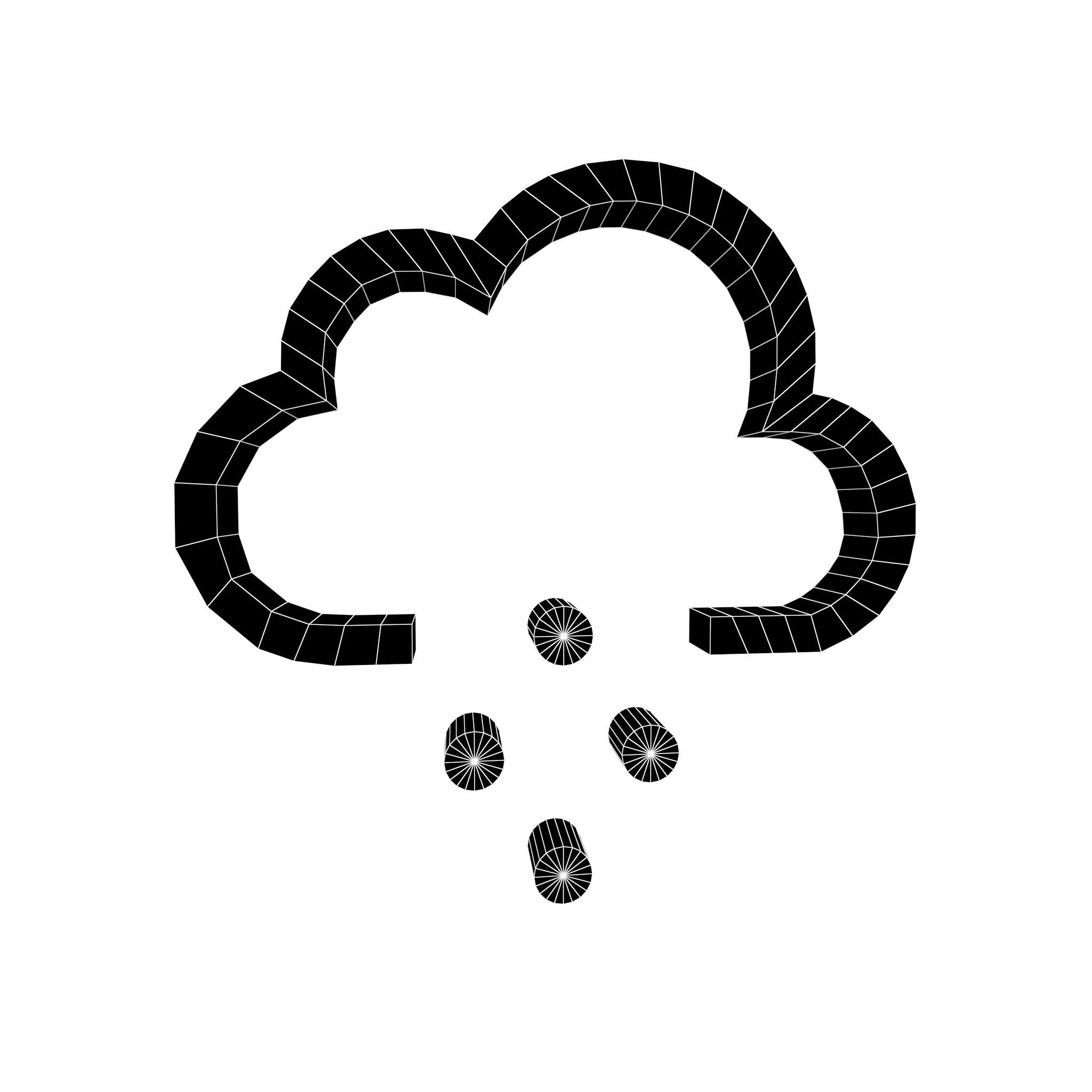 Weather Symbol v14 002 Low-poly 3D model_4