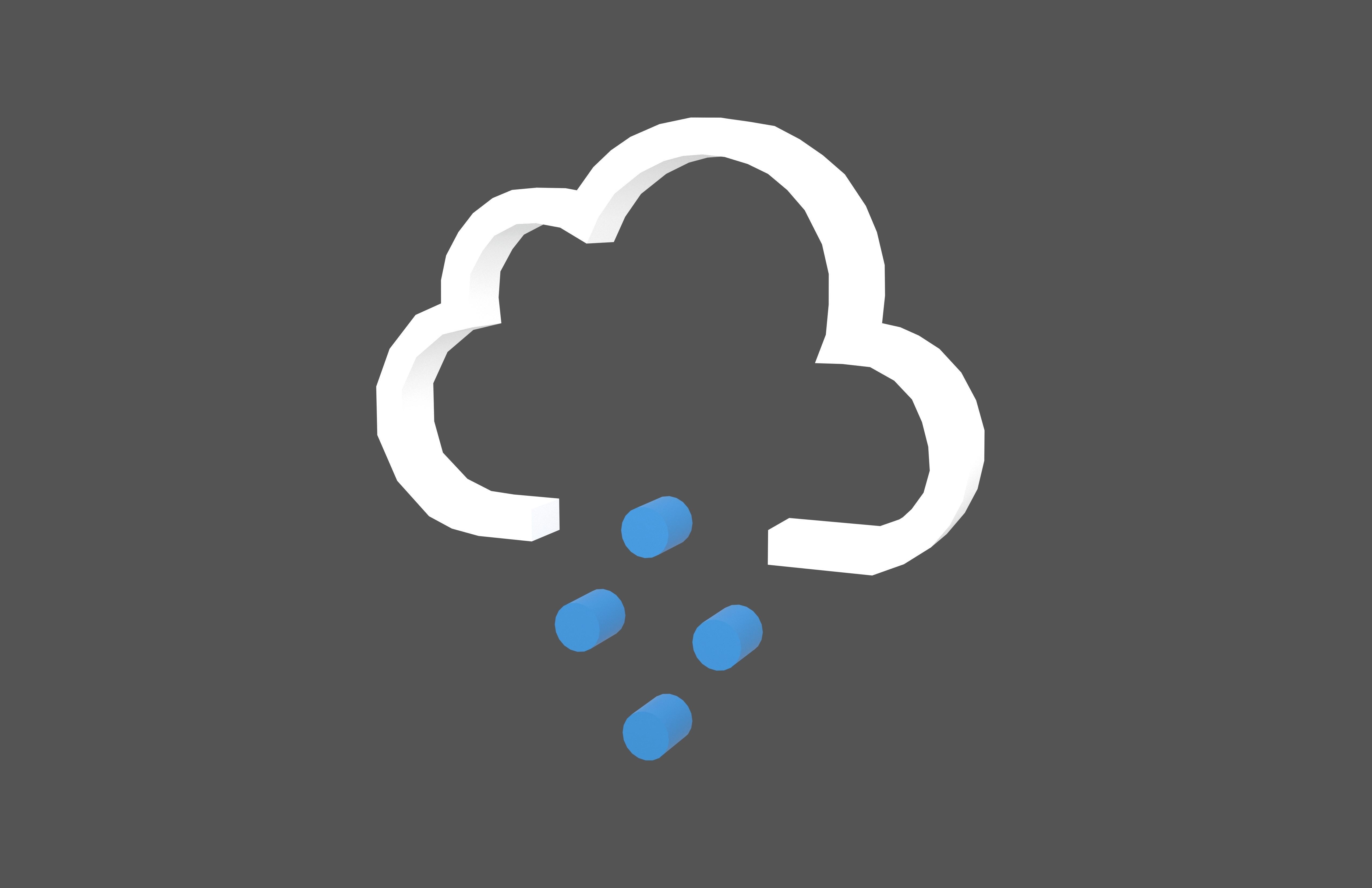 Weather Symbol v14 002 Low-poly 3D model_2