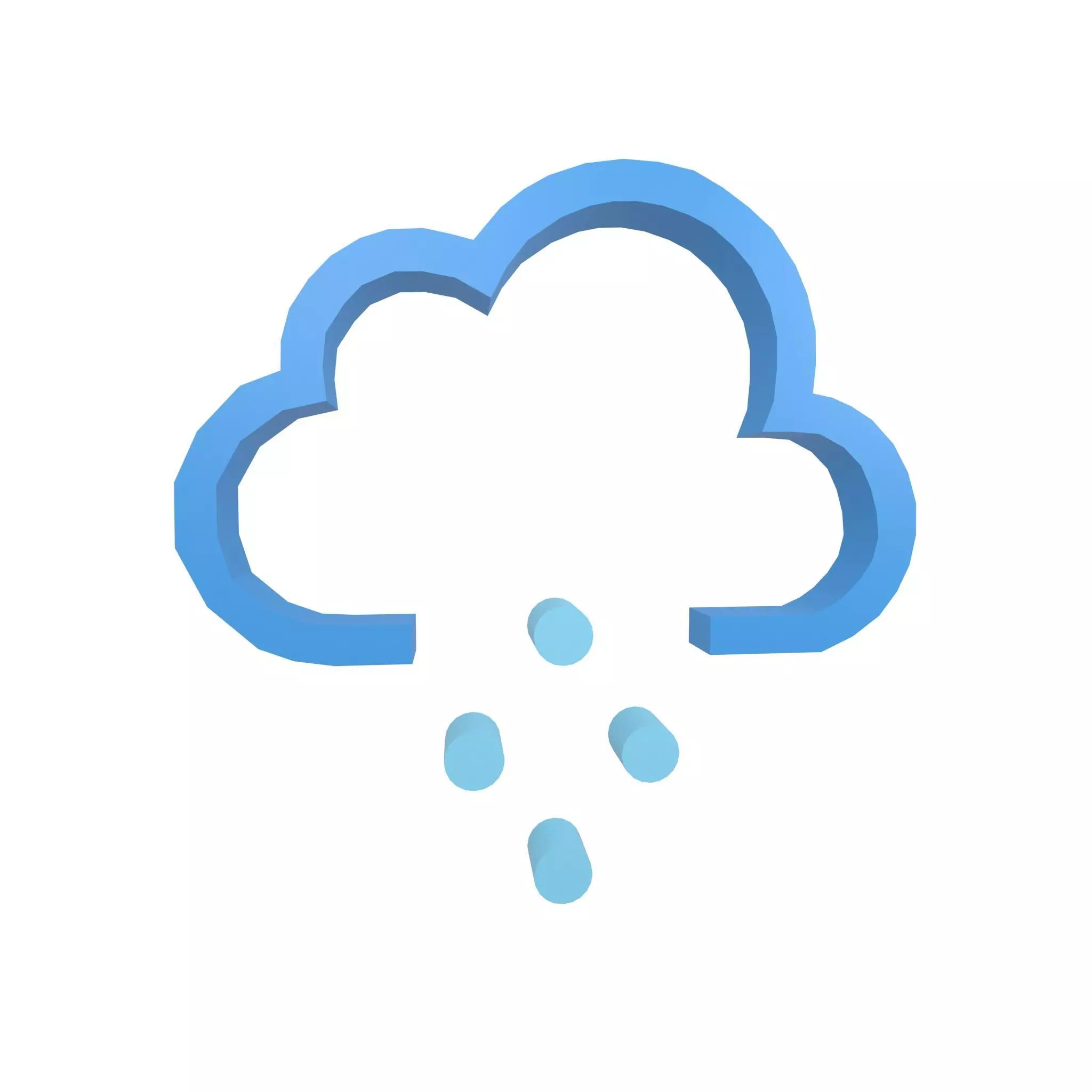 Weather Symbol v14 004 Low-poly 3D model_0