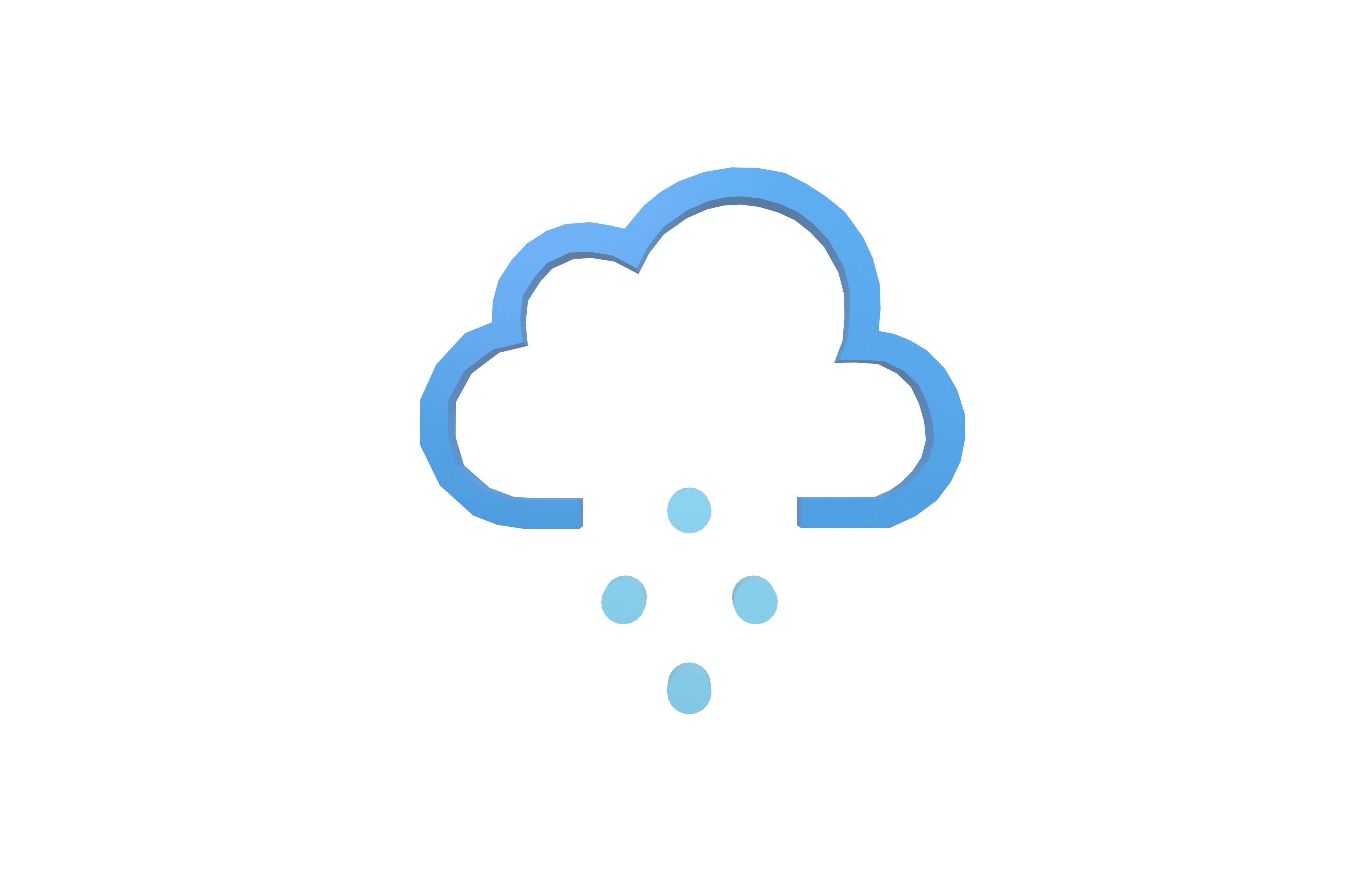 Weather Symbol v14 004 Low-poly 3D model_1