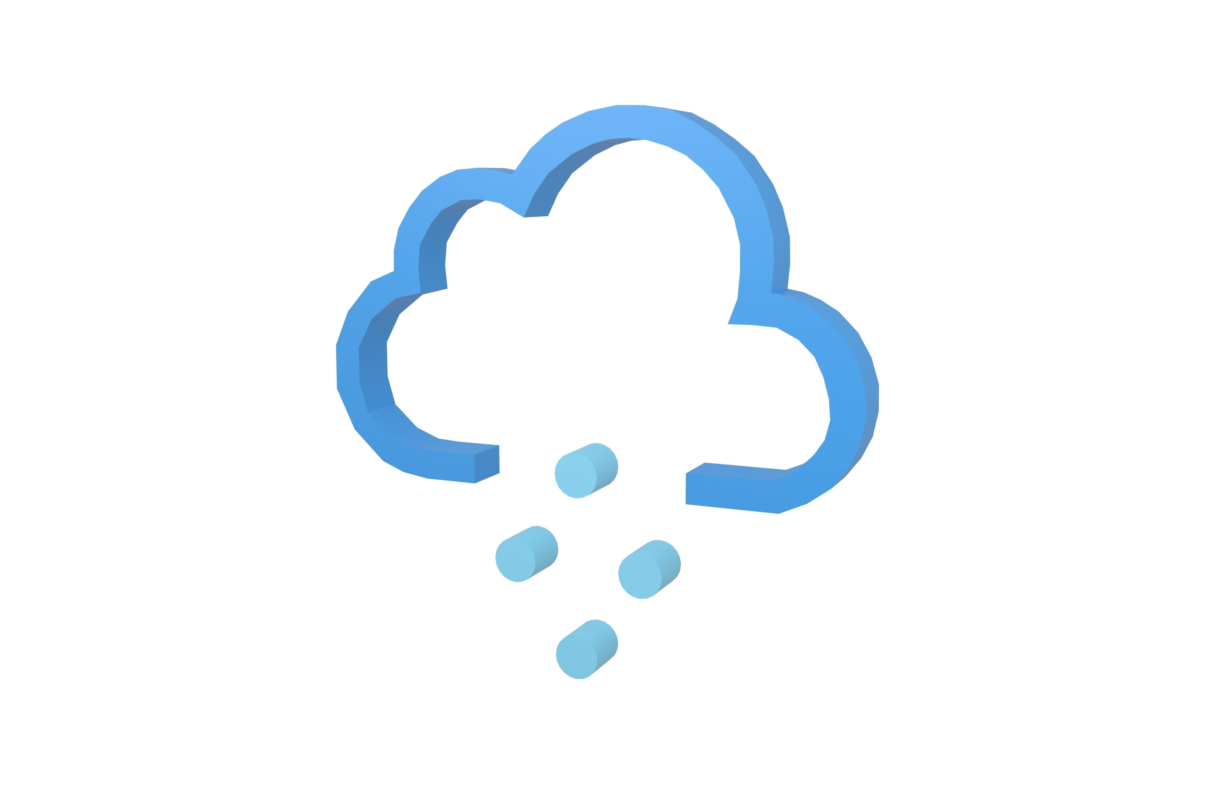 Weather Symbol v14 004 Low-poly 3D model_2