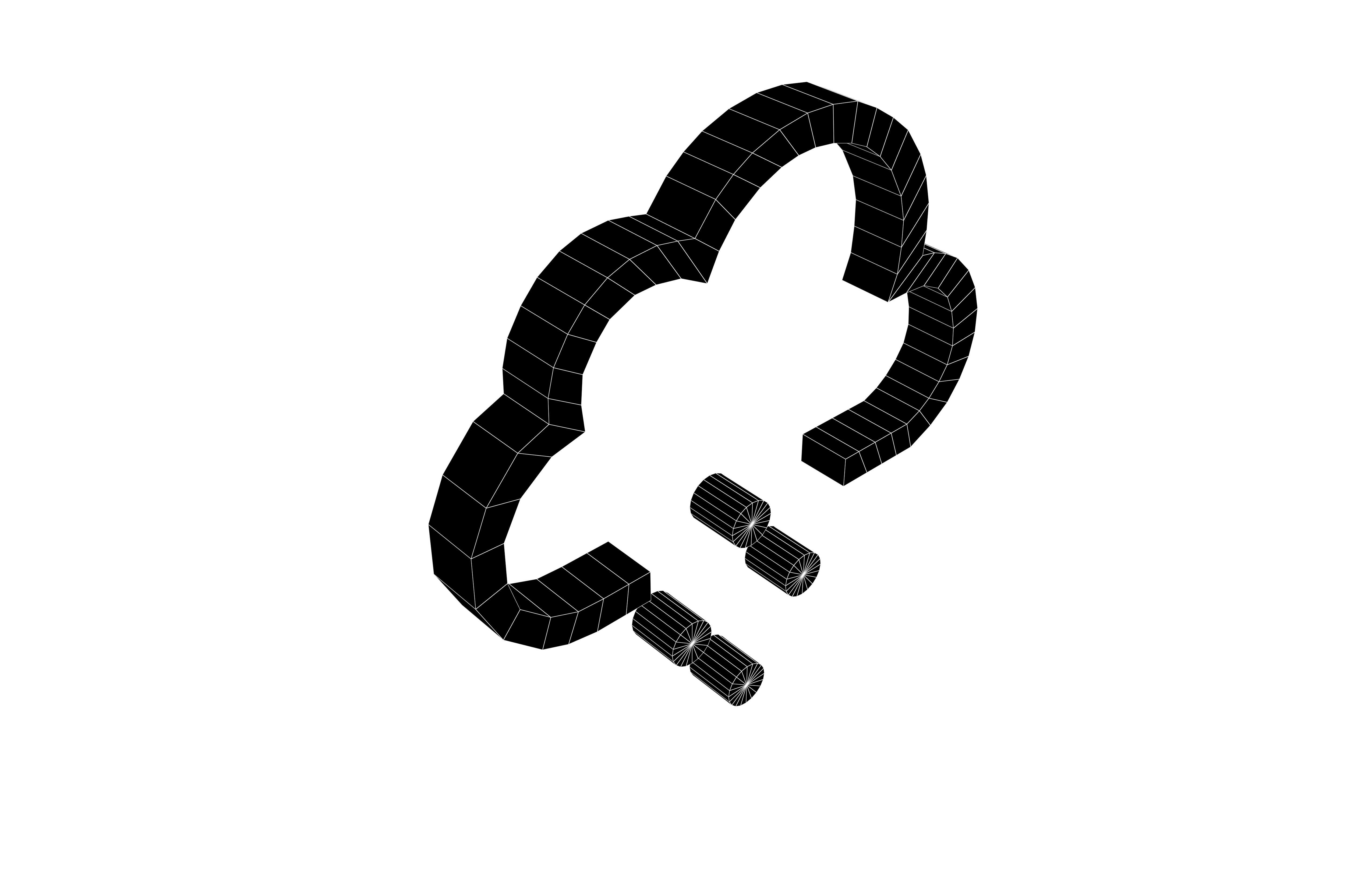 Weather Symbol v14 004 Low-poly 3D model_11