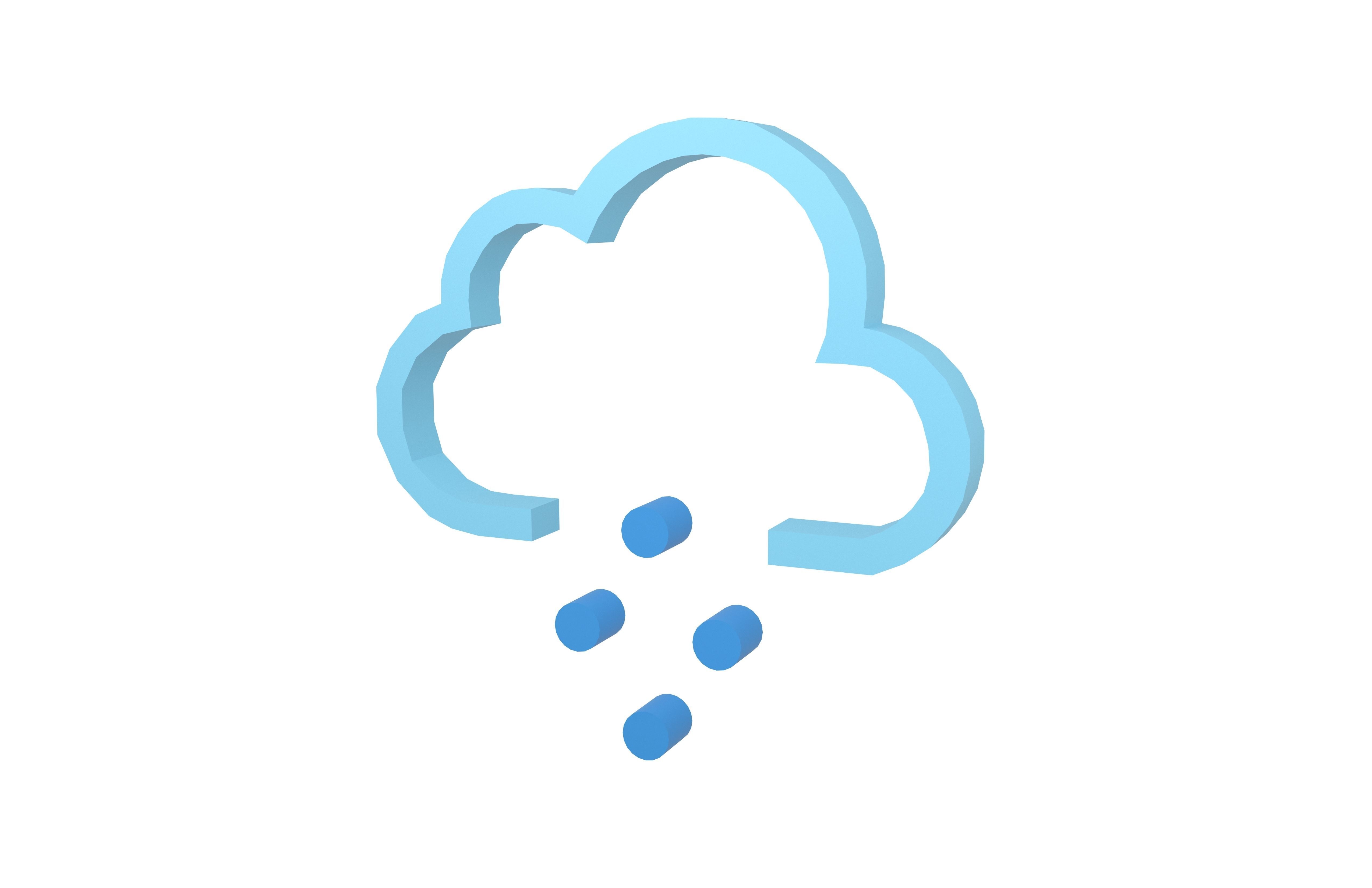 Weather Symbol v14 003 Low-poly 3D model_3