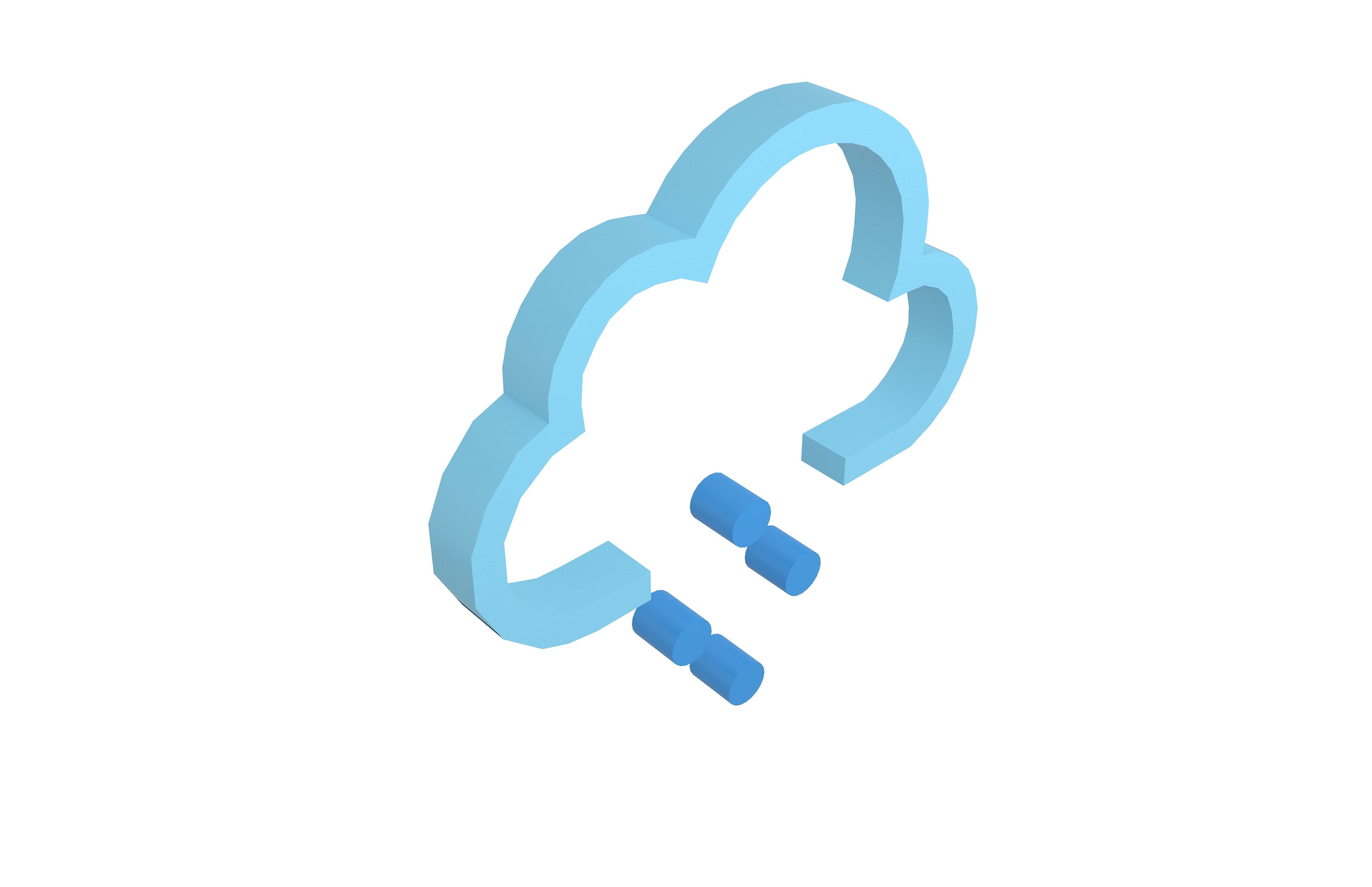 Weather Symbol v14 003 Low-poly 3D model_1