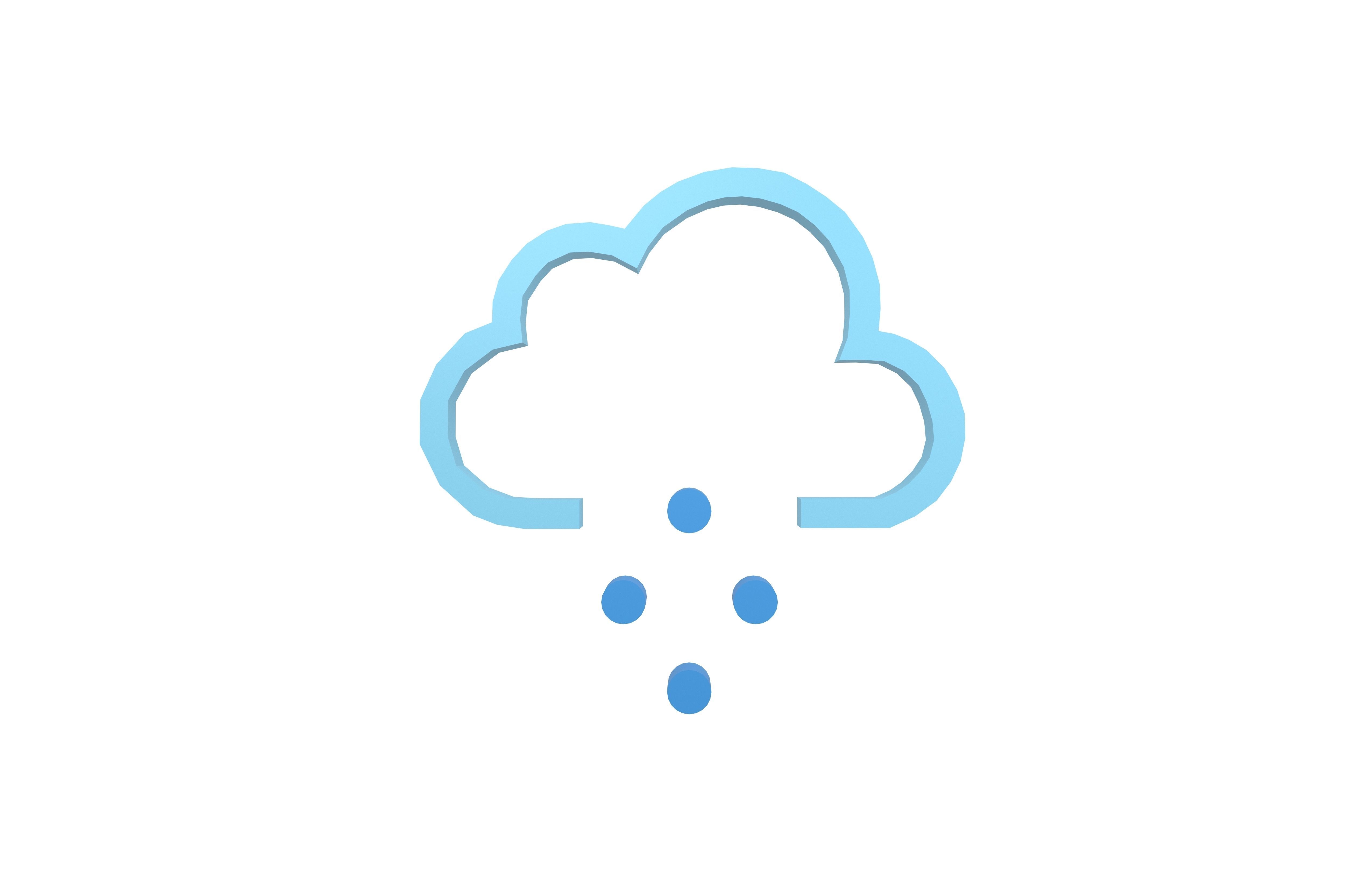 Weather Symbol v14 003 Low-poly 3D model_2