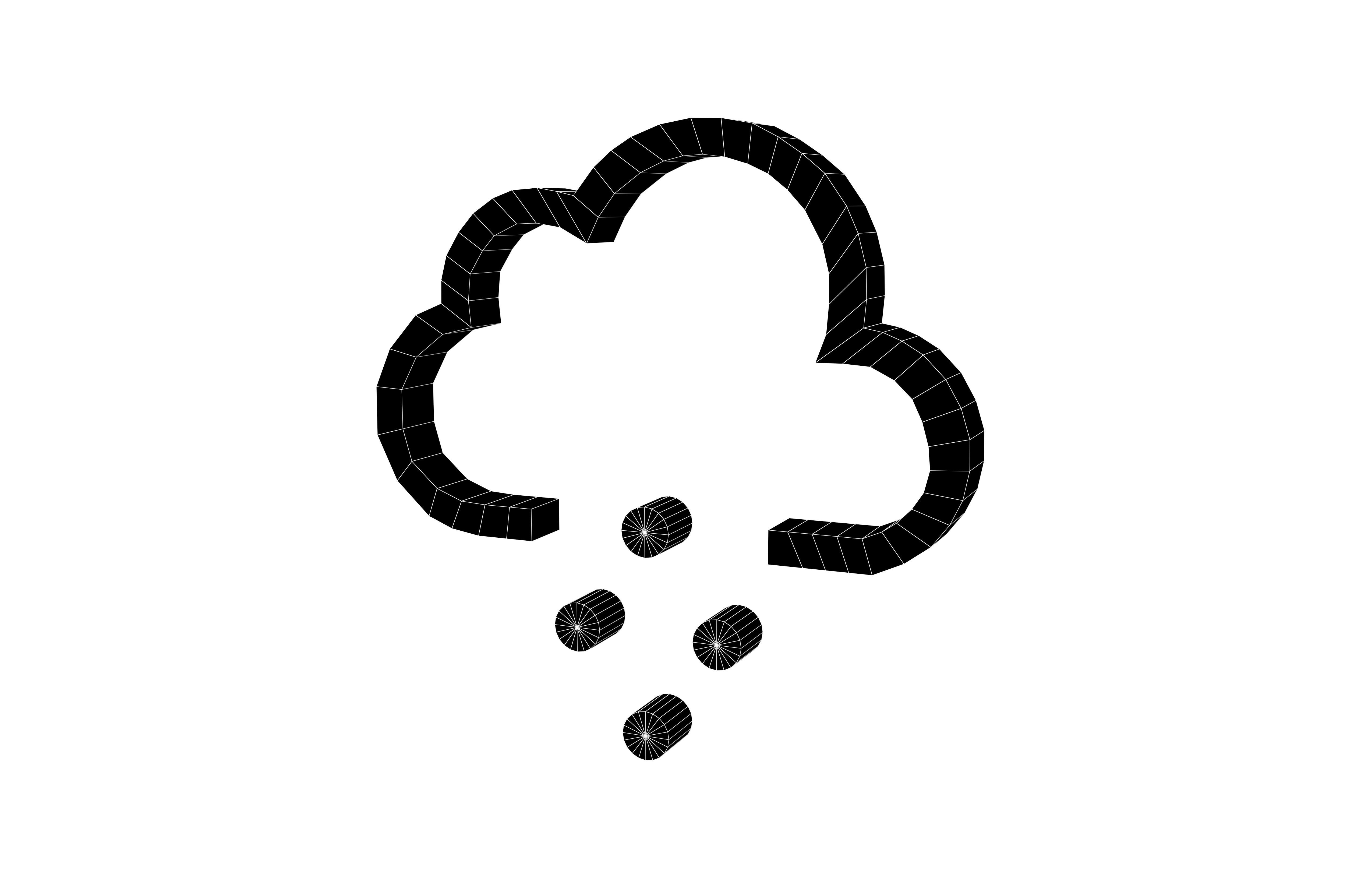 Weather Symbol v14 003 Low-poly 3D model_6