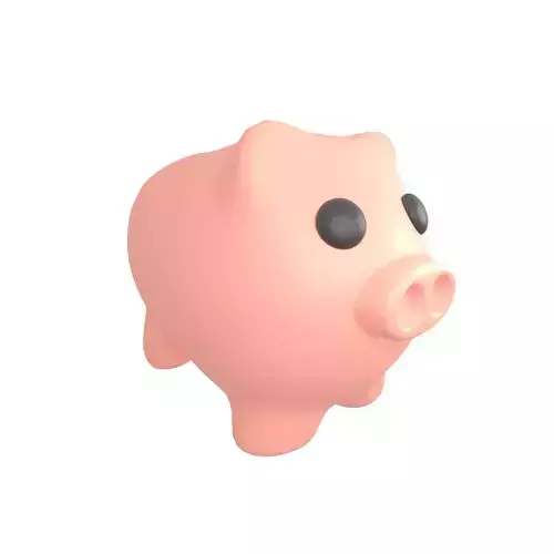 Piggy Bank V1 001 Low-poly 3D model