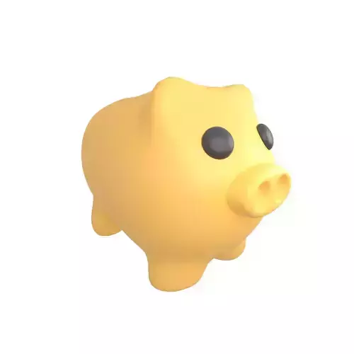 Piggy Bank V1 005 Low-poly 3D model