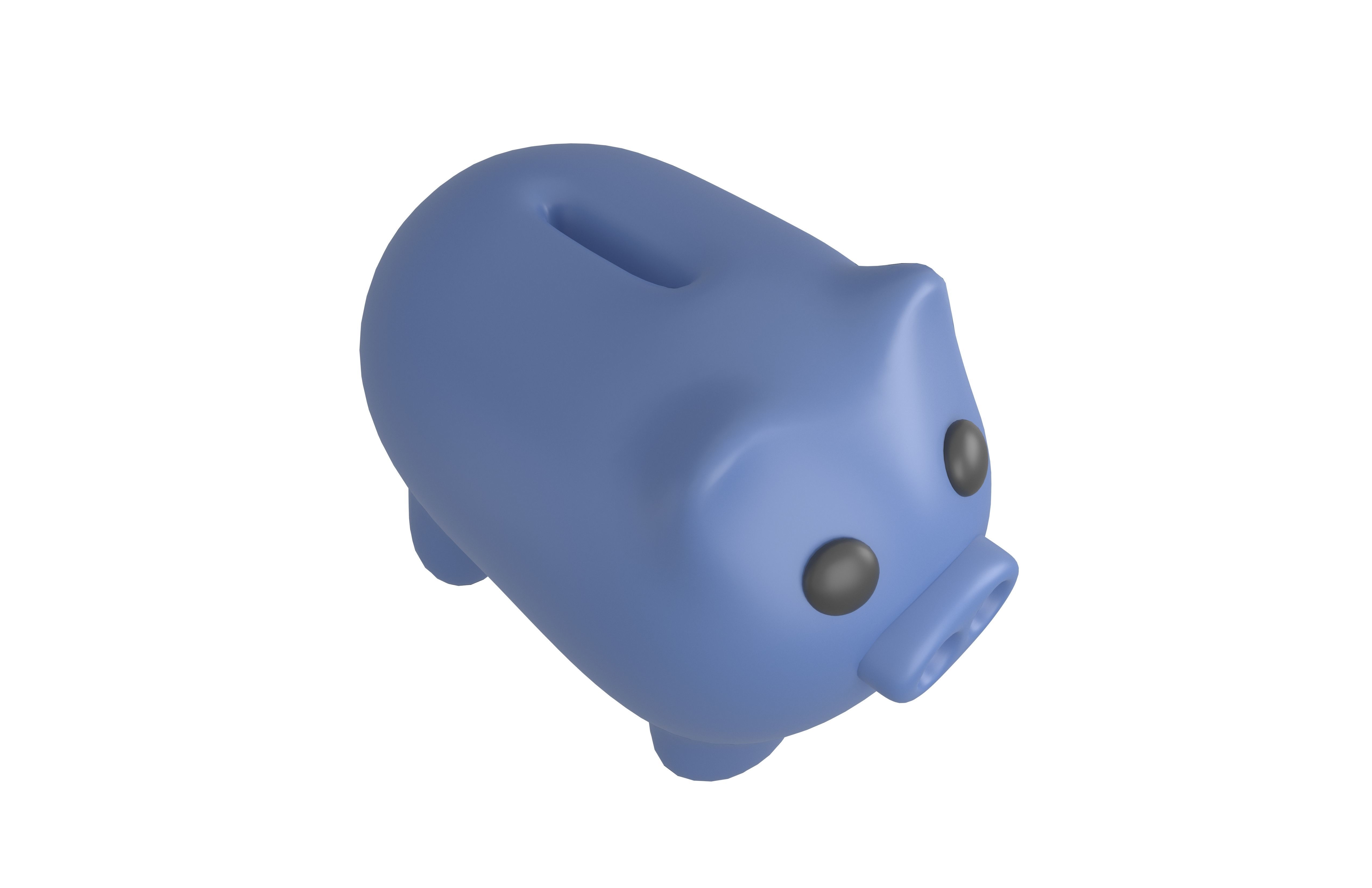 Piggy Bank V1 004 Low-poly 3D model_3