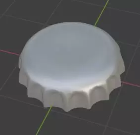 A Bottle Cap 3D Model for Non Alcoholic Drink Not Wine Not Beer 3D model