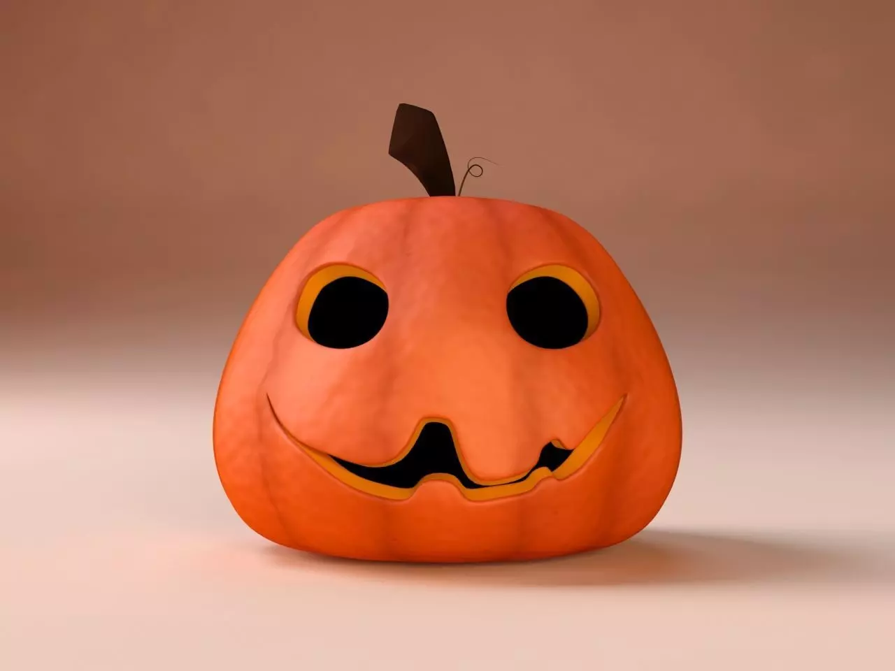 Cartoon Halloween Pumpkin 3D model_0