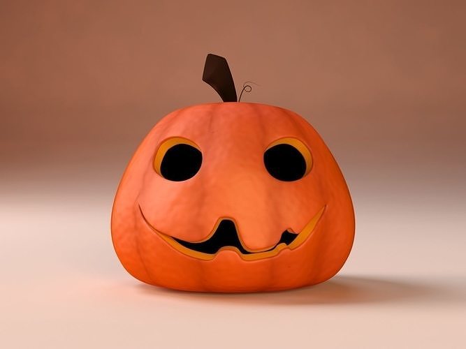 Cartoon Halloween Pumpkin 3D model