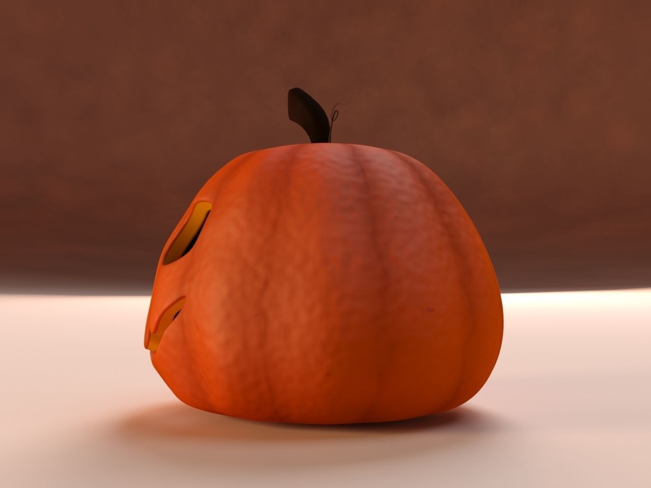 Cartoon Halloween Pumpkin 3D model_4