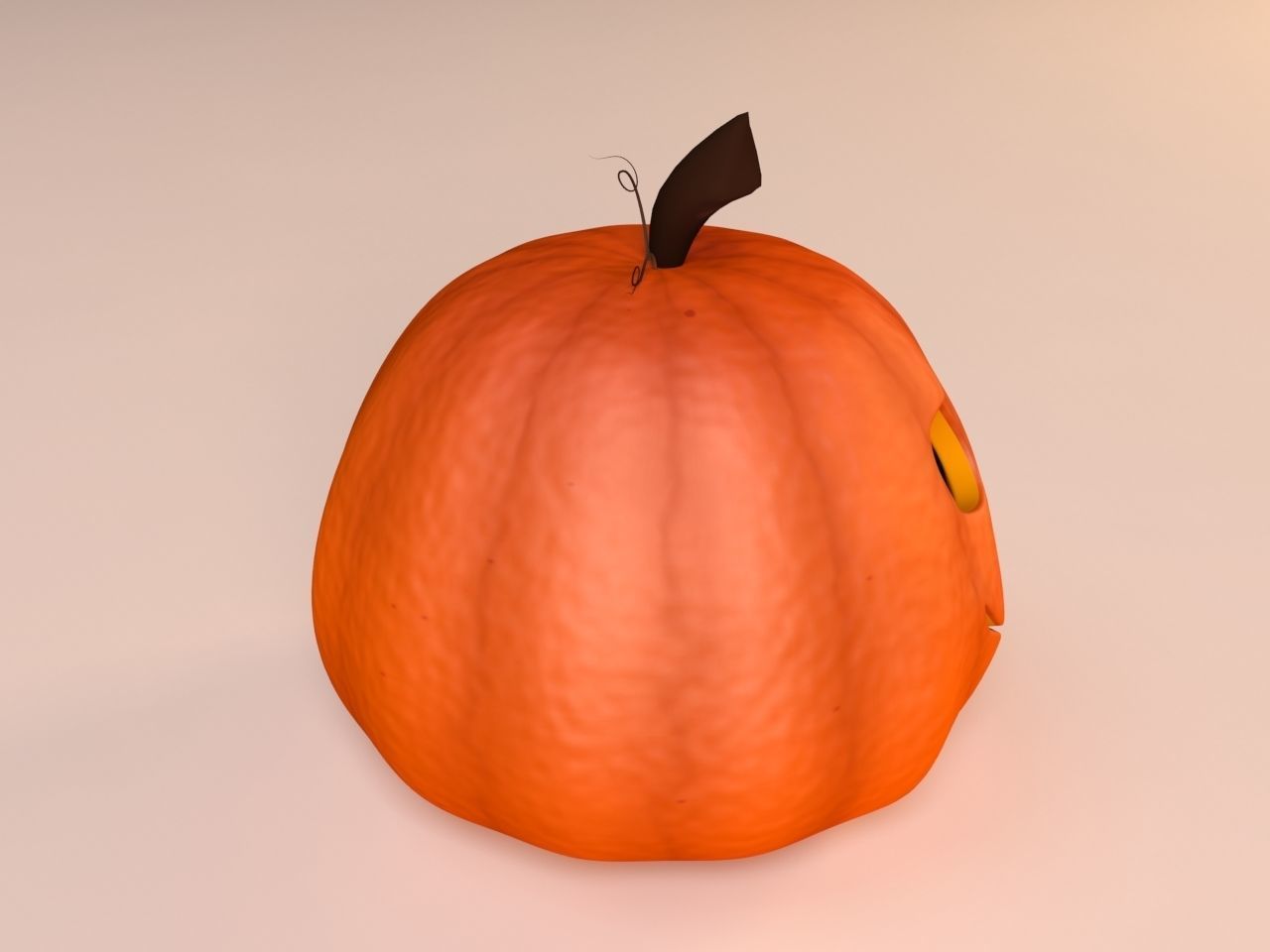 Cartoon Halloween Pumpkin 3D model_3