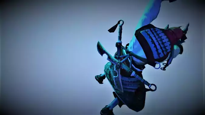 Goblin character flying in air