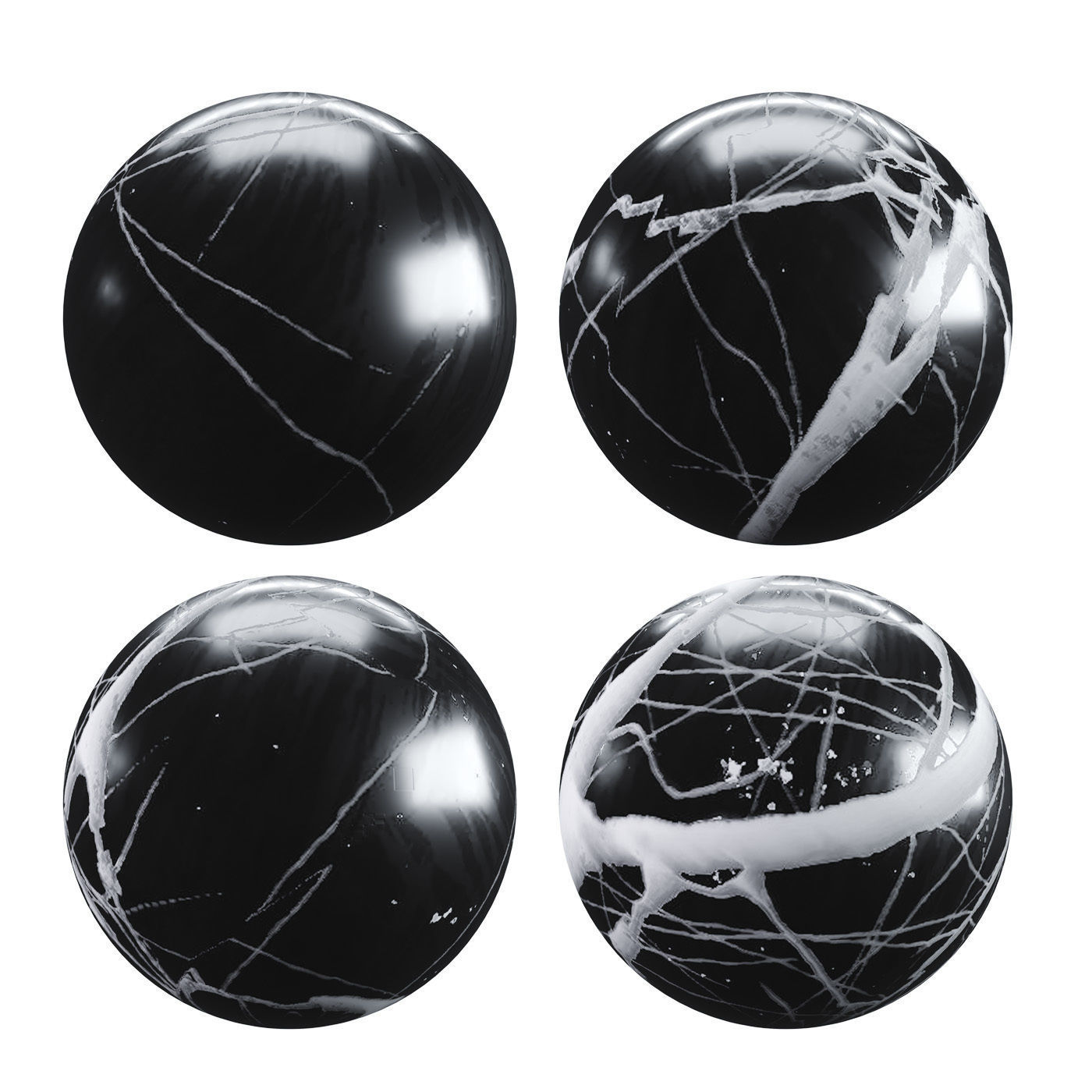 Black Marble Texture PBR Vray Corona 400 x 400 cm Texture_1