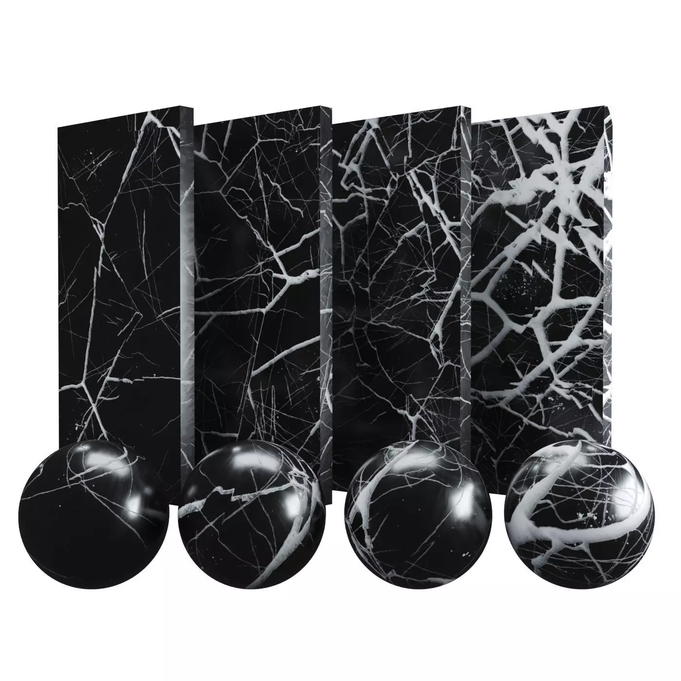 Black Marble Texture PBR Vray Corona 400 x 400 cm Texture_0
